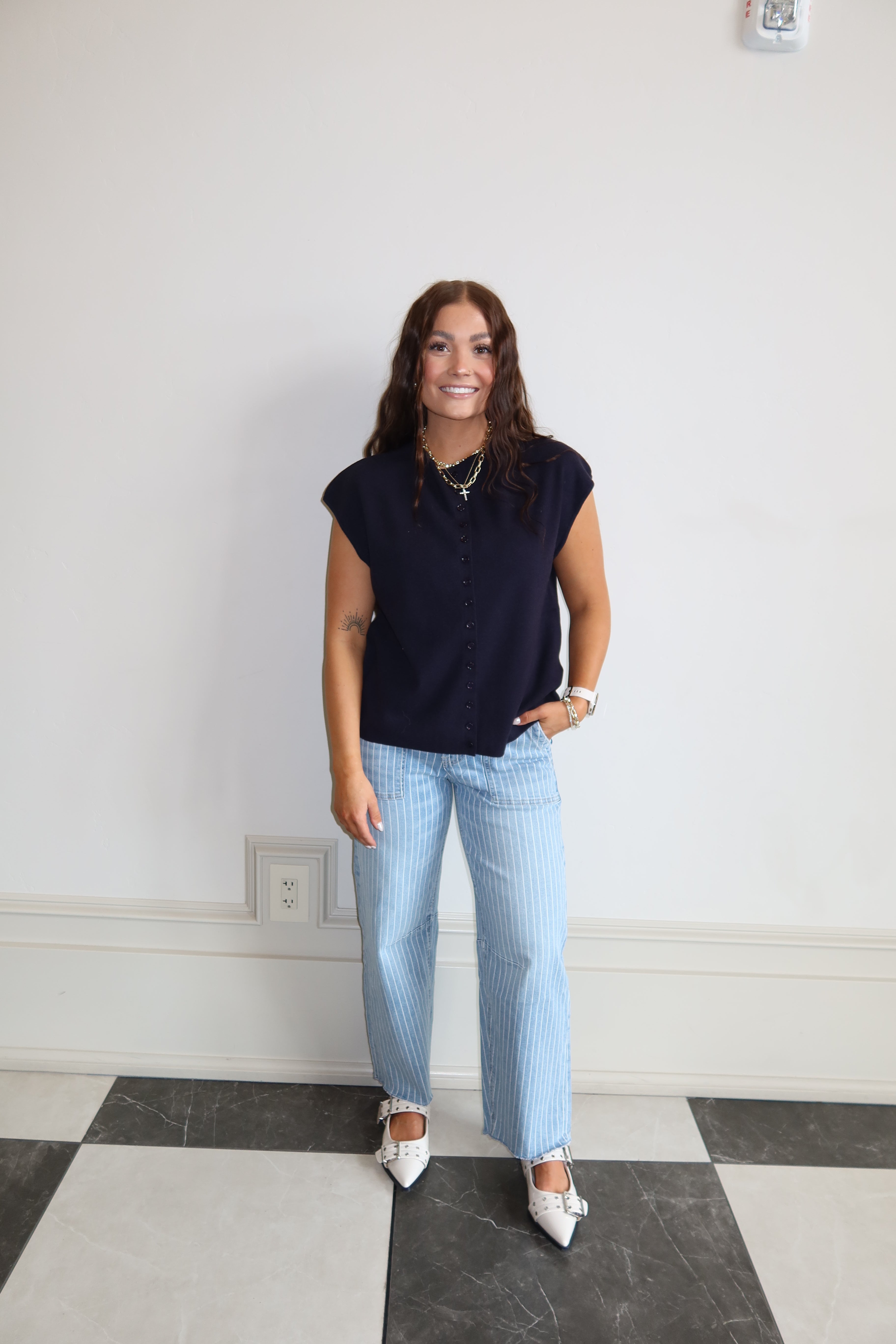 Harbor Line Knit Top