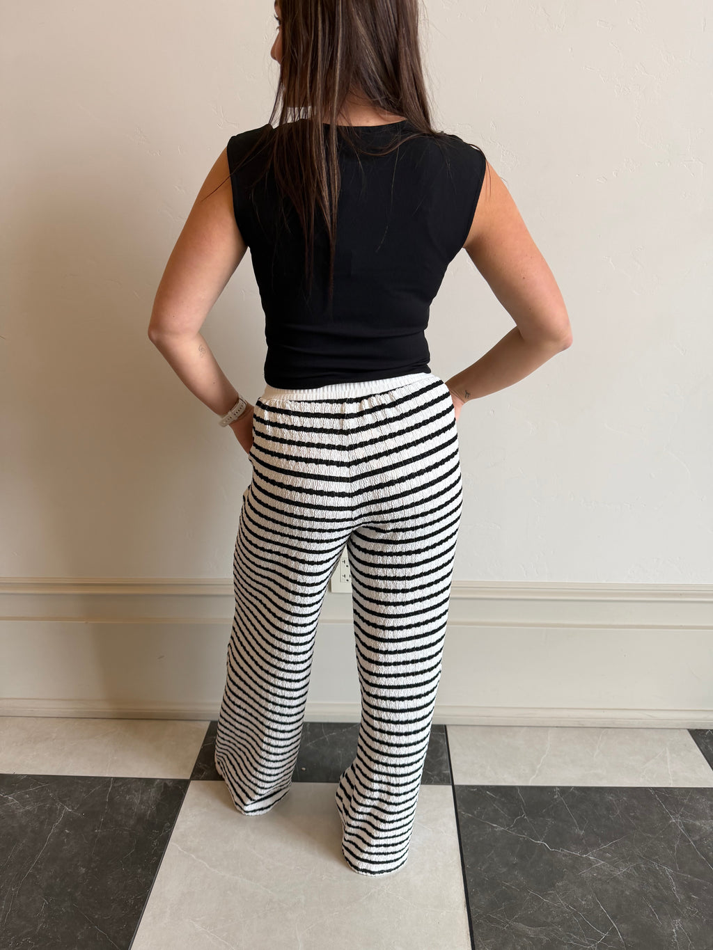 B&W stripe pants