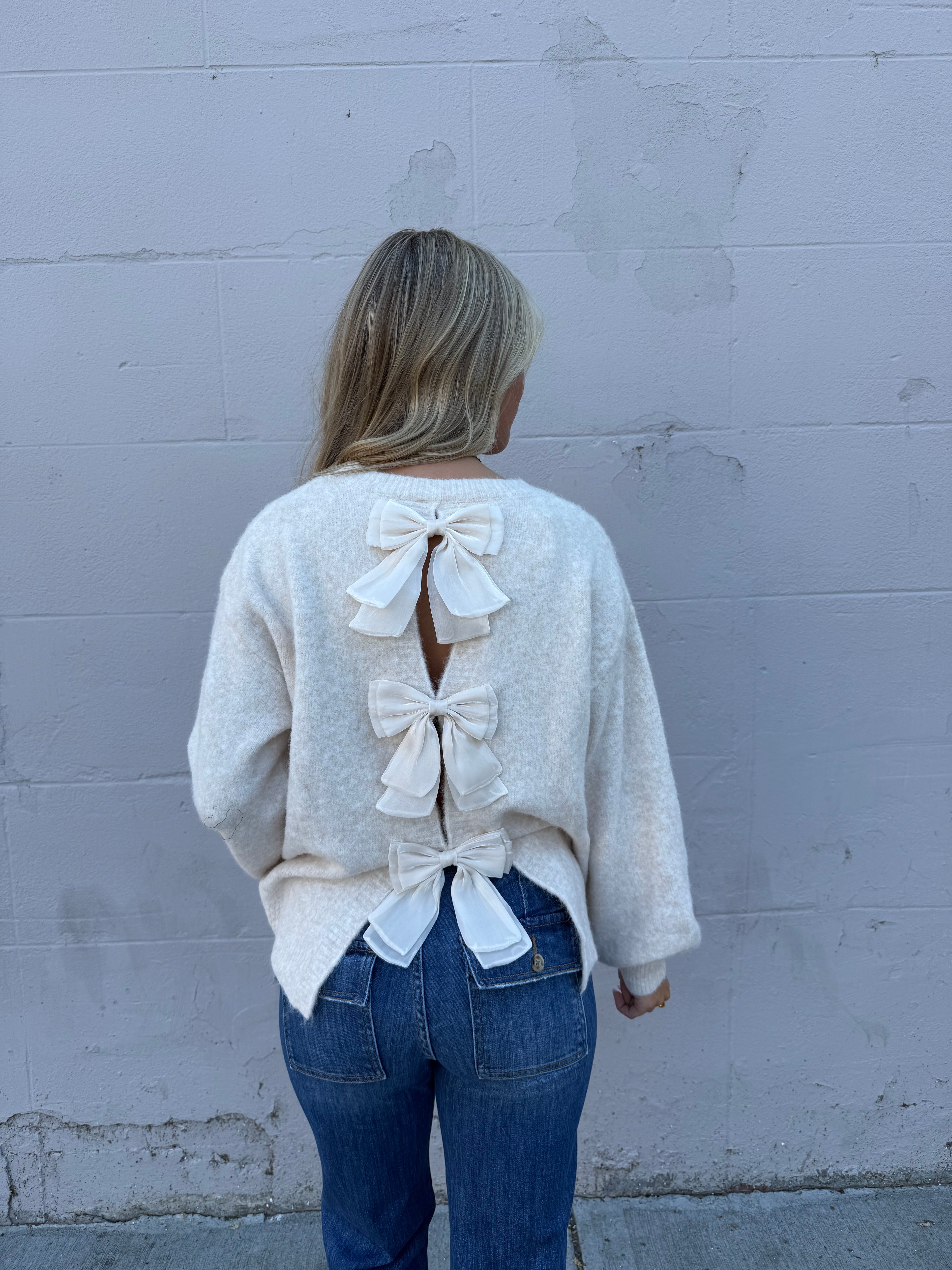 Sweet Harmony Bow-Back Sweater