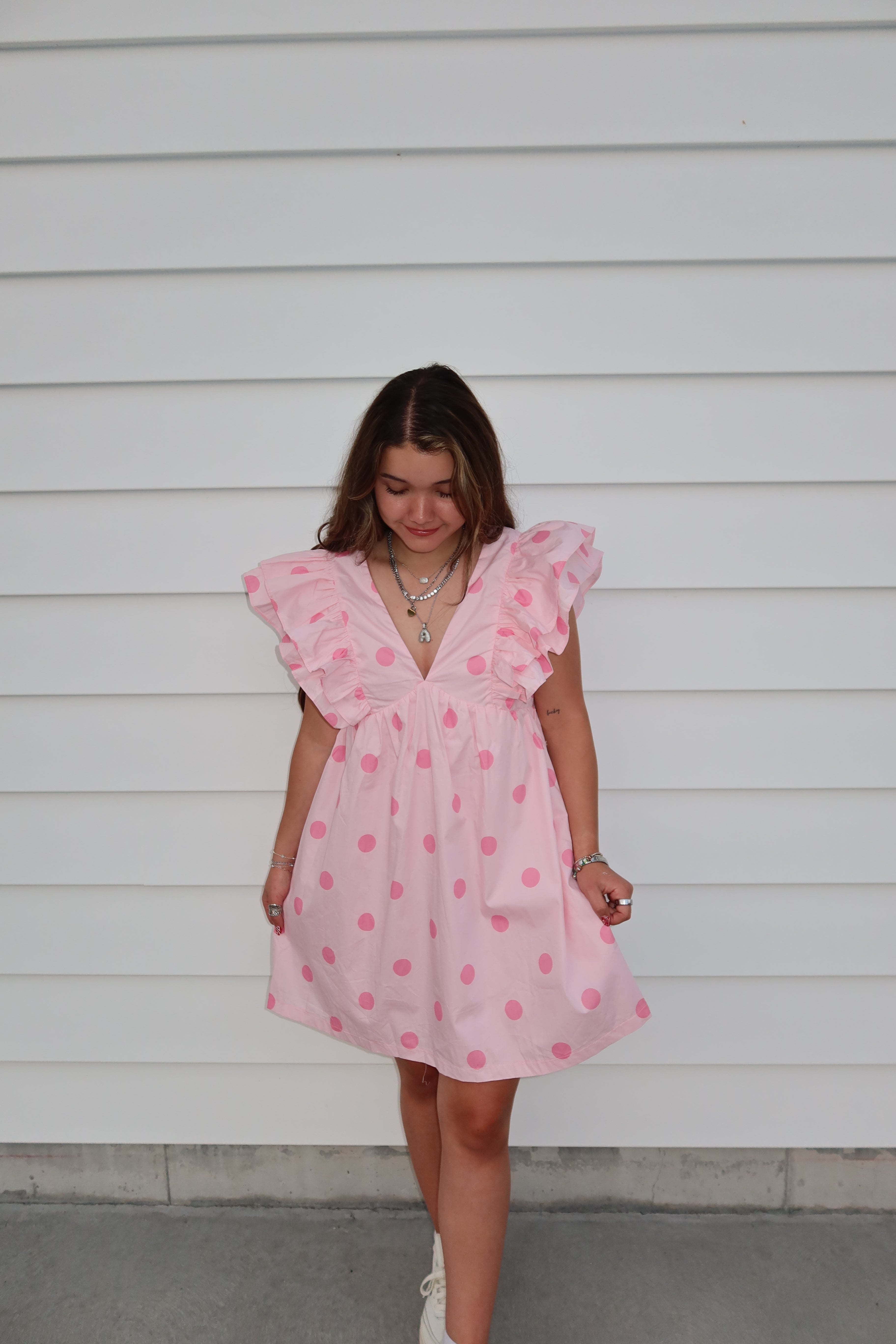 Pink Polka Dot Dress
