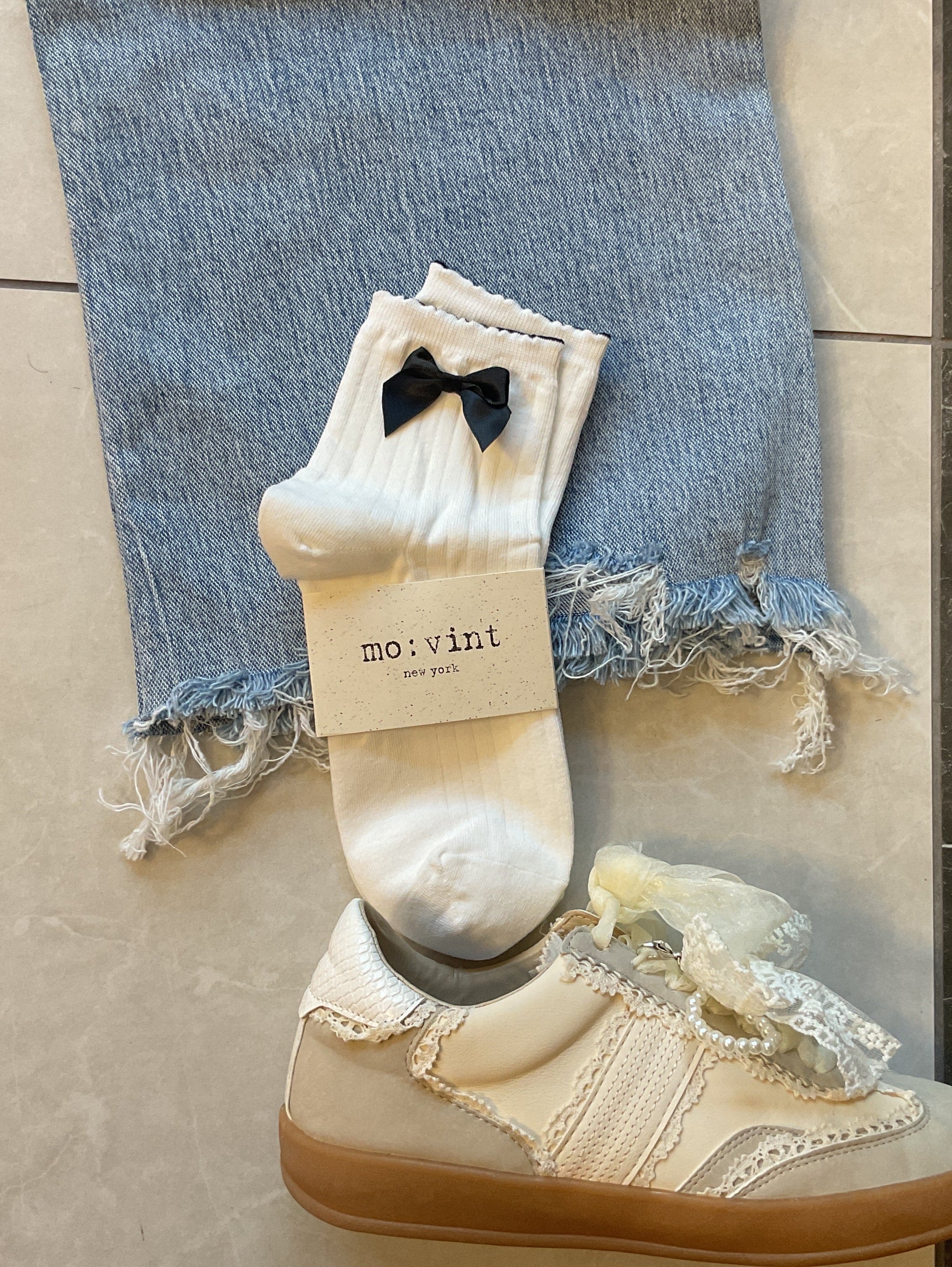 Bow Charm Socks