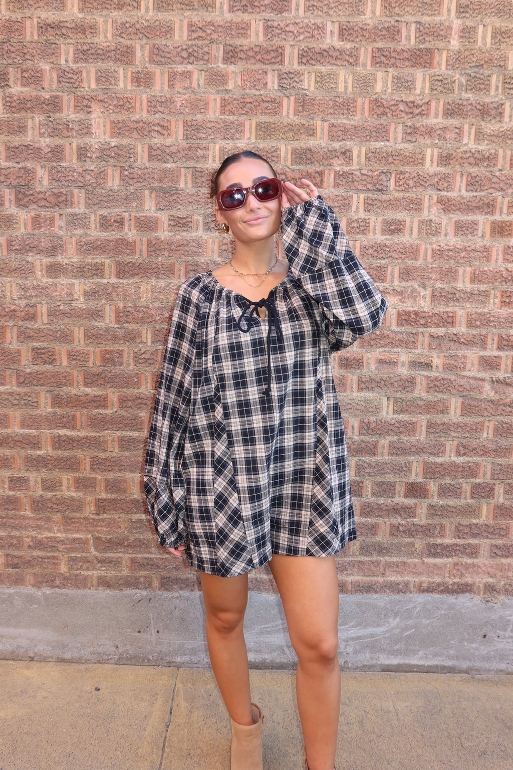 Brooklyn Plaid Romper