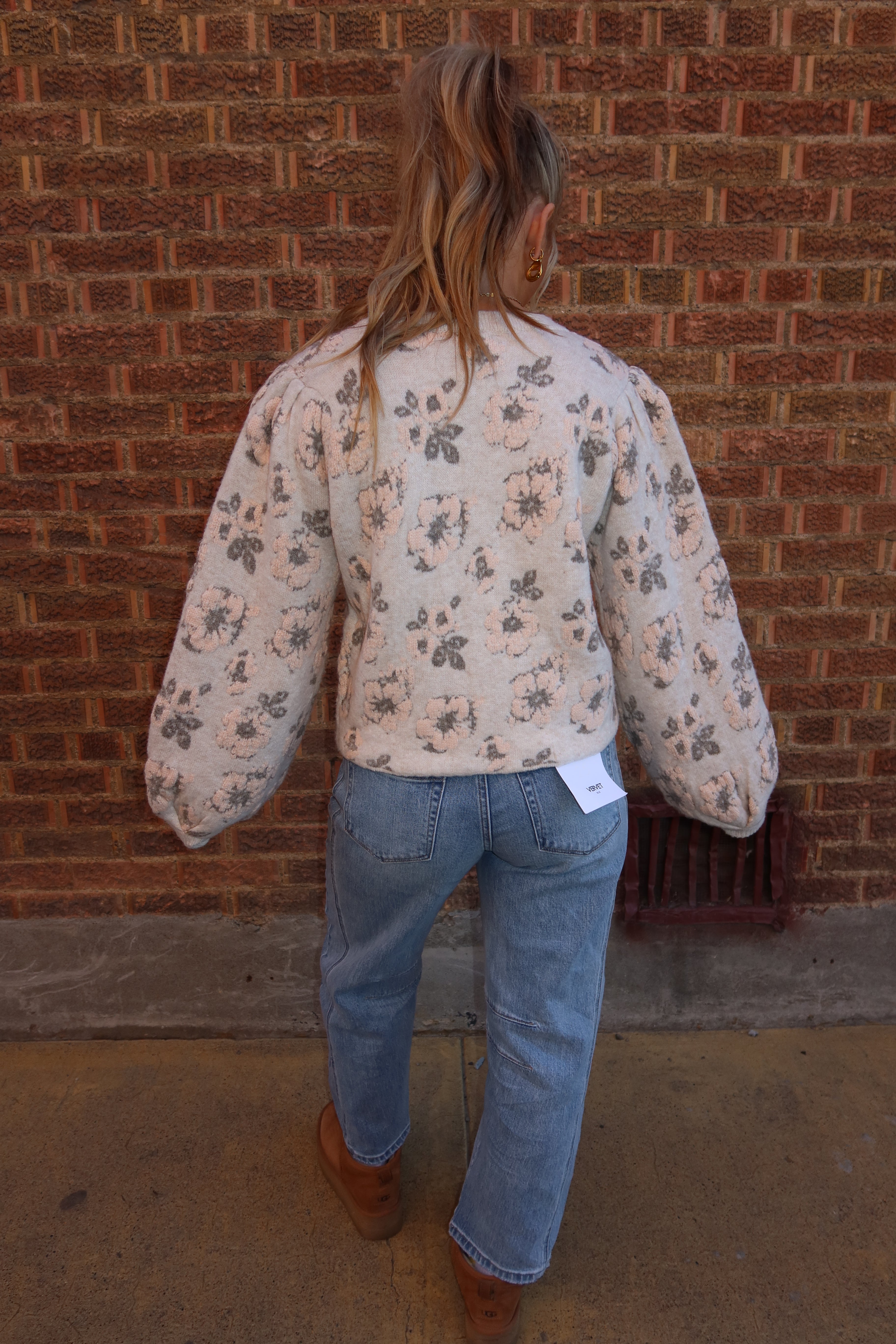 Frosted Petal Knit Sweater