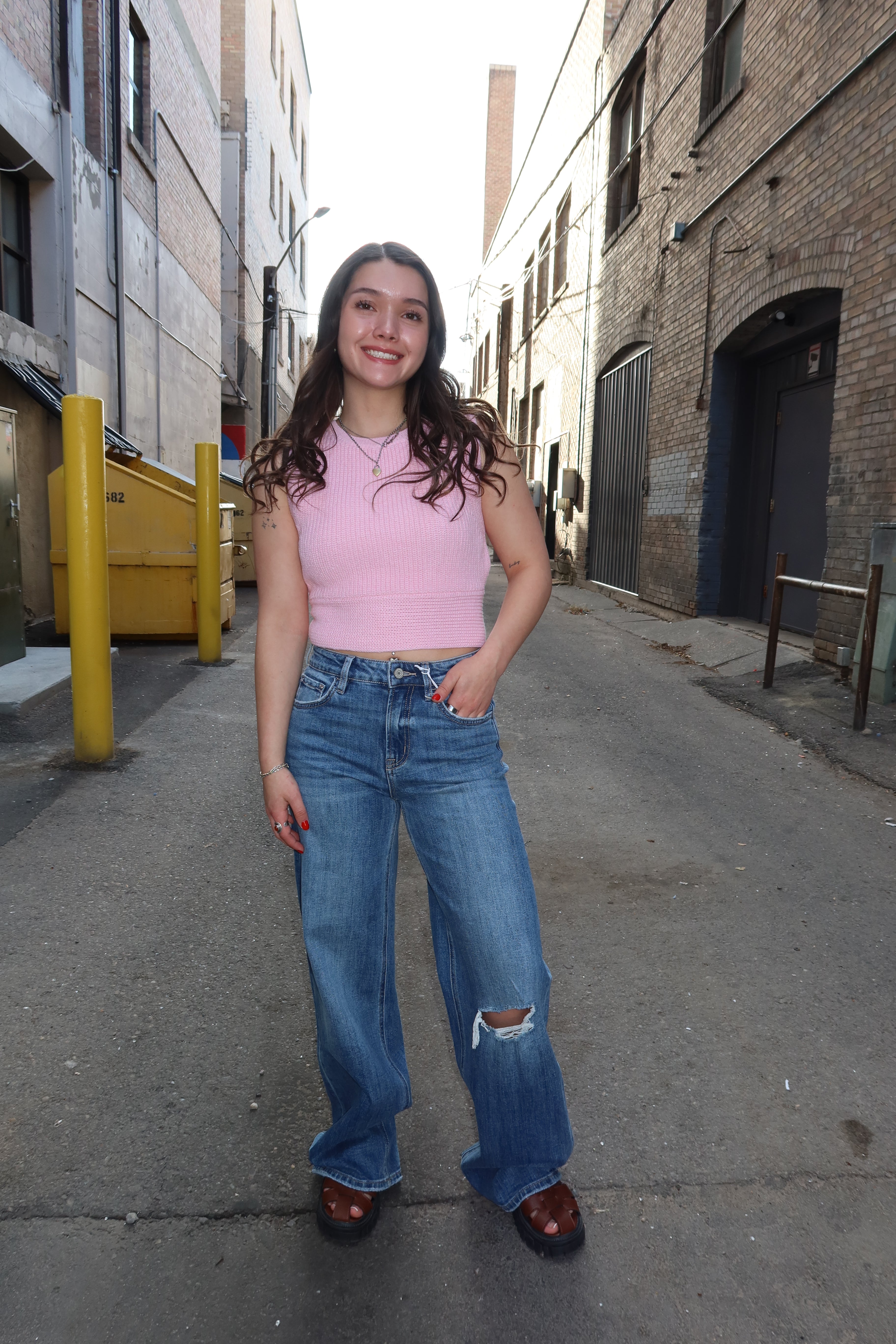 Vervet Olivia Blue Wide Leg Jeans