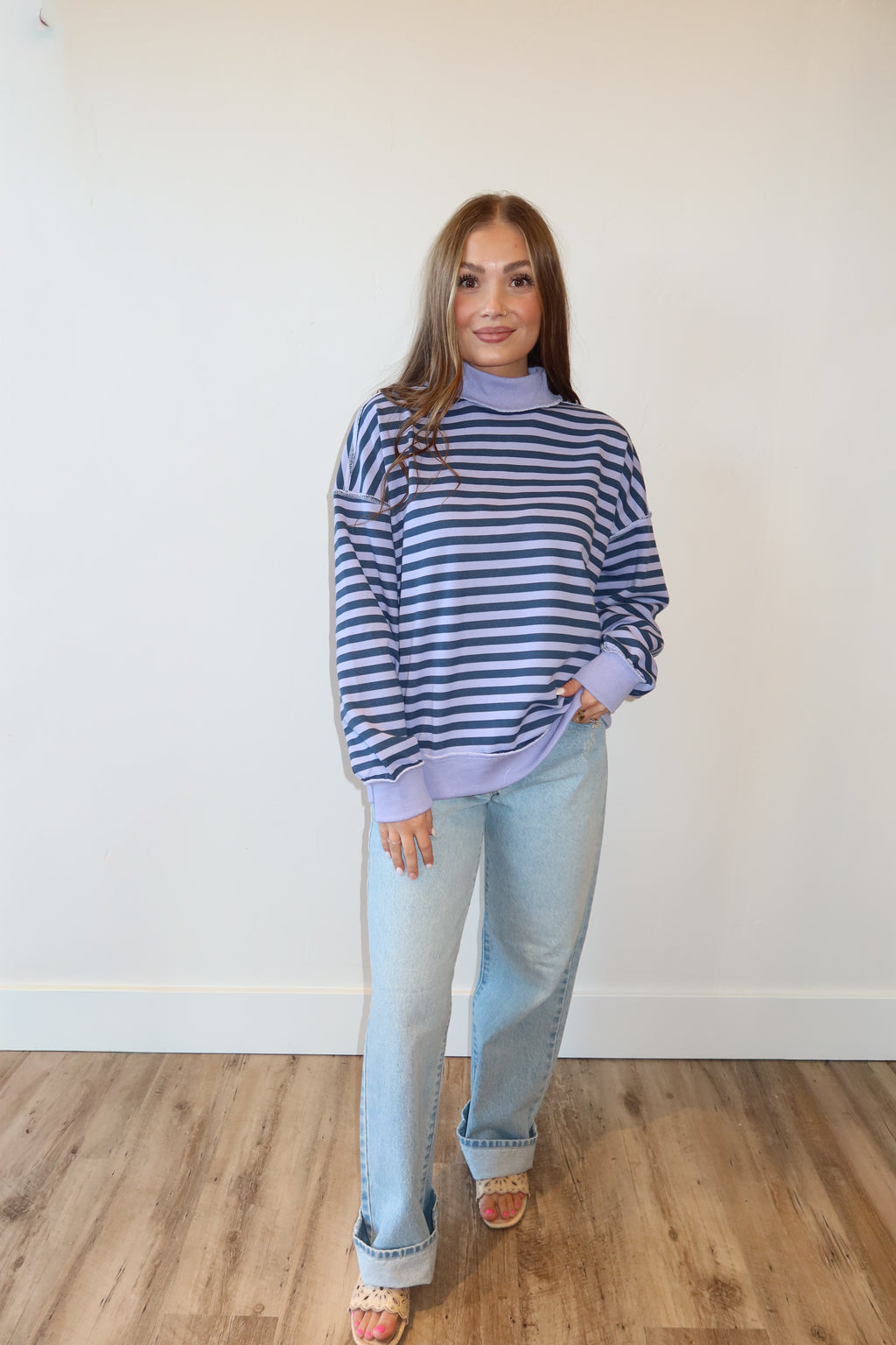 Grape Stripe Crew