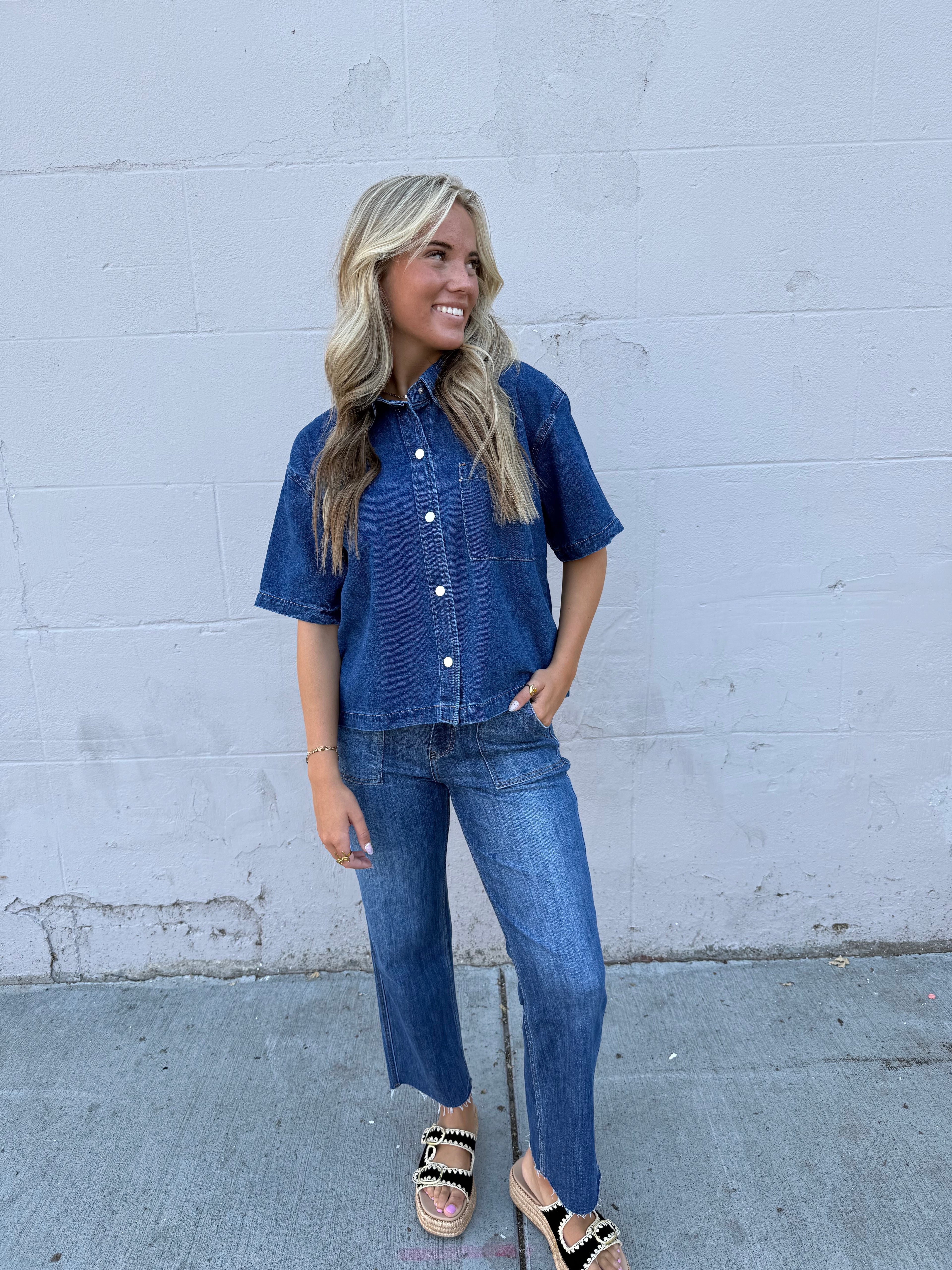 Urban Edge Denim Top