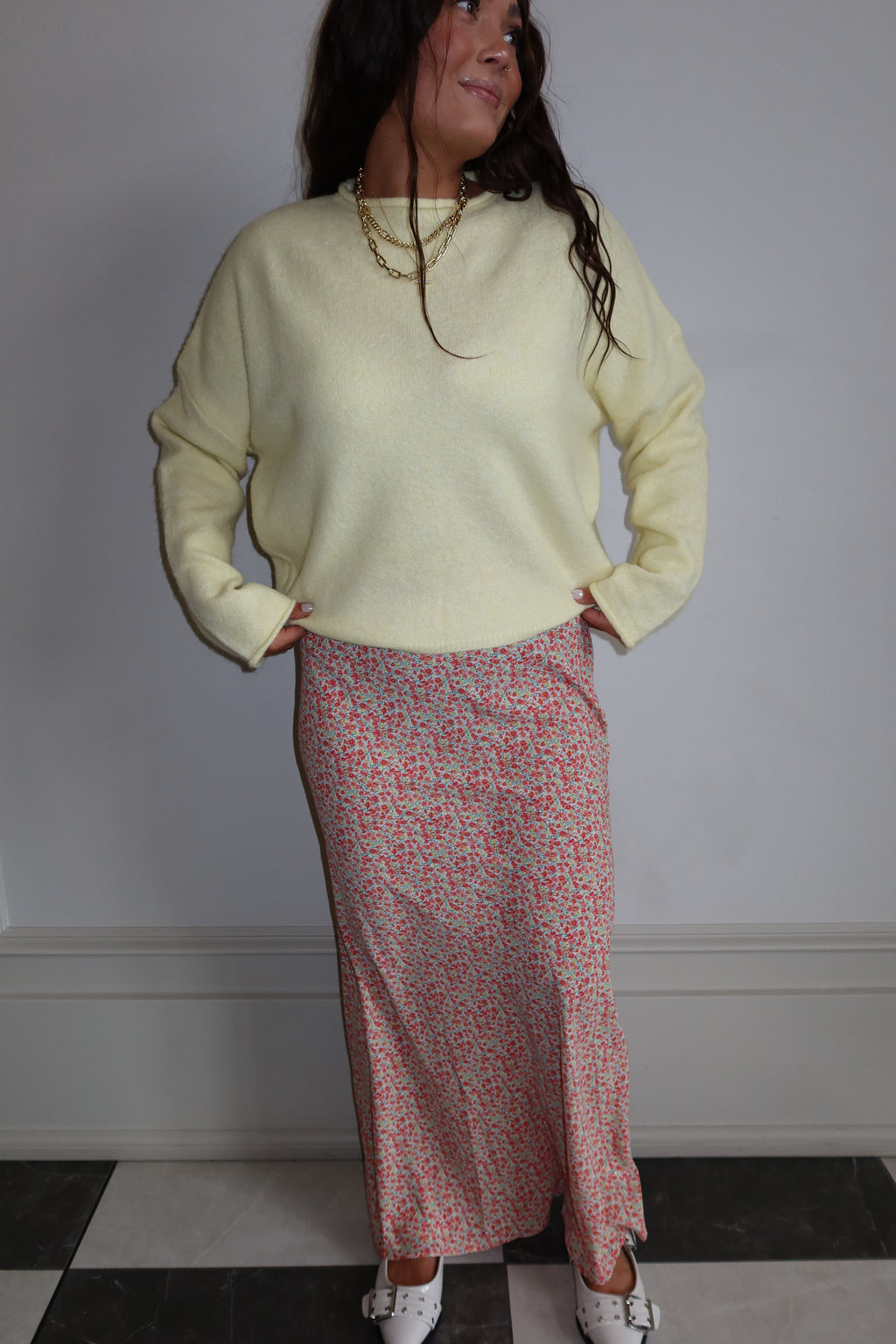Spring Dusk Floral Skirt