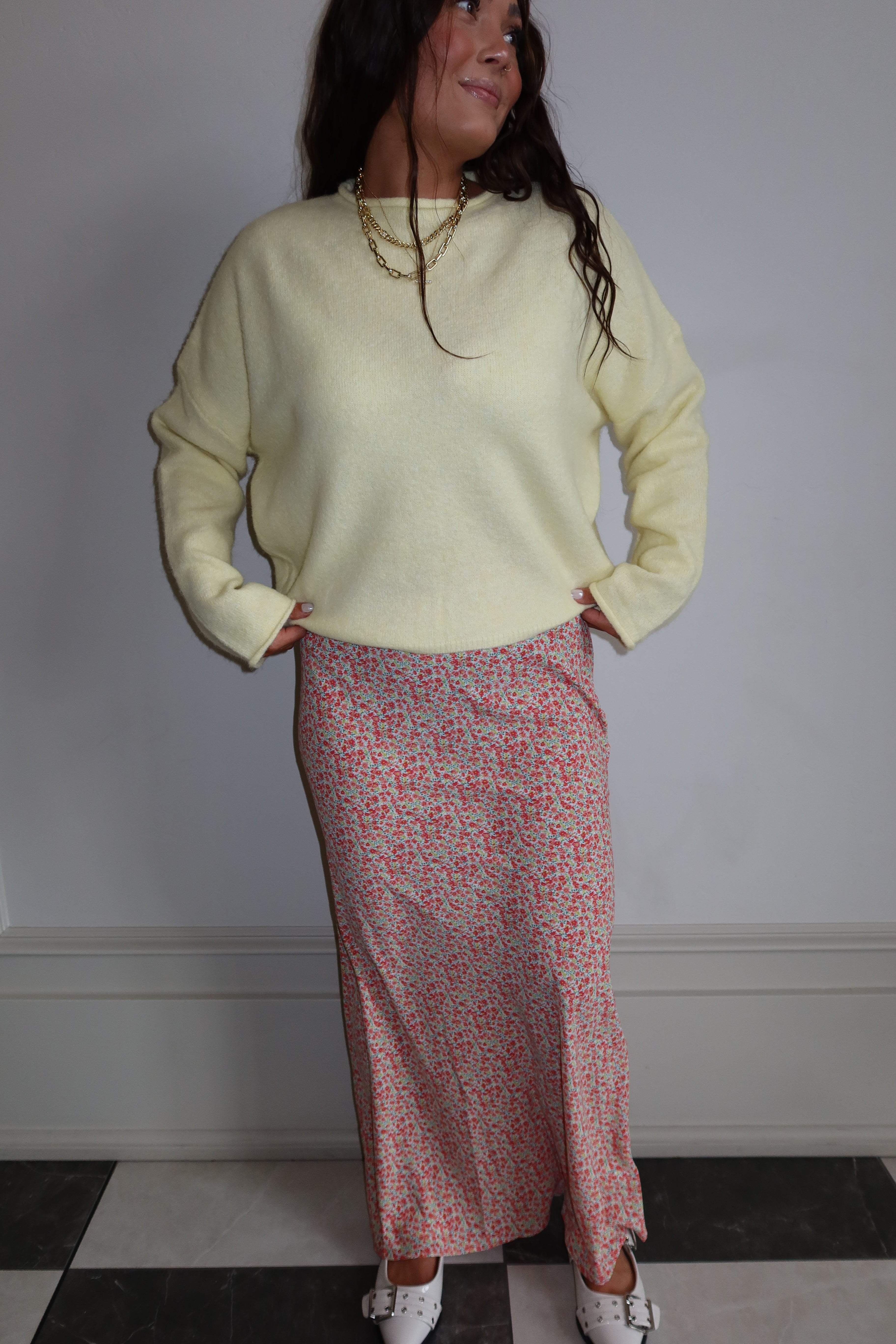 Spring Dusk Floral Skirt