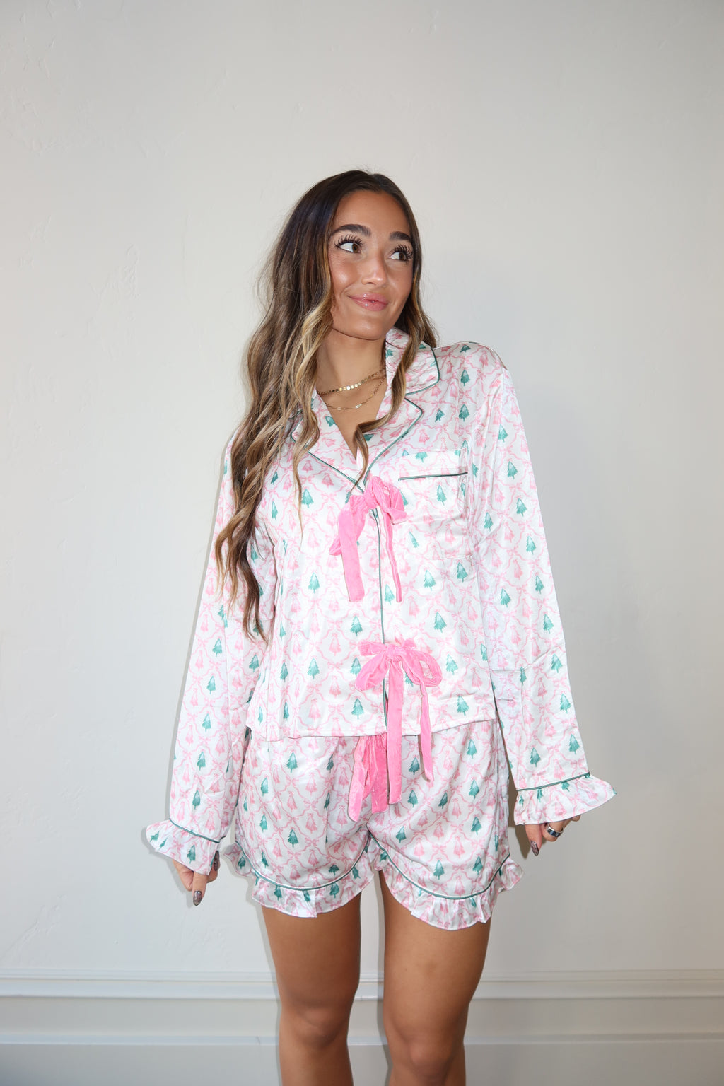 Pink Christmas pajamas