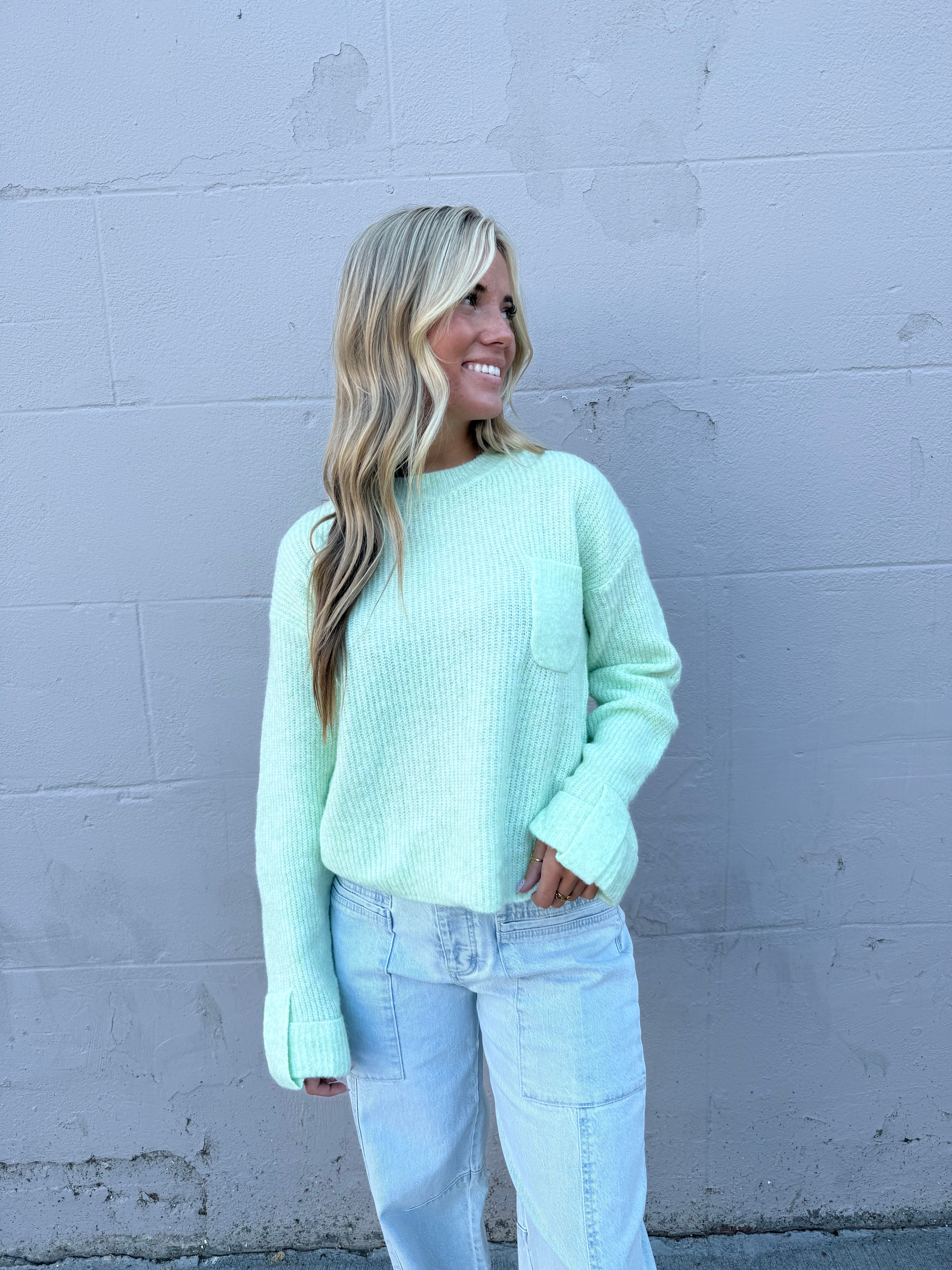 Fresh Lime Cozy Sweater