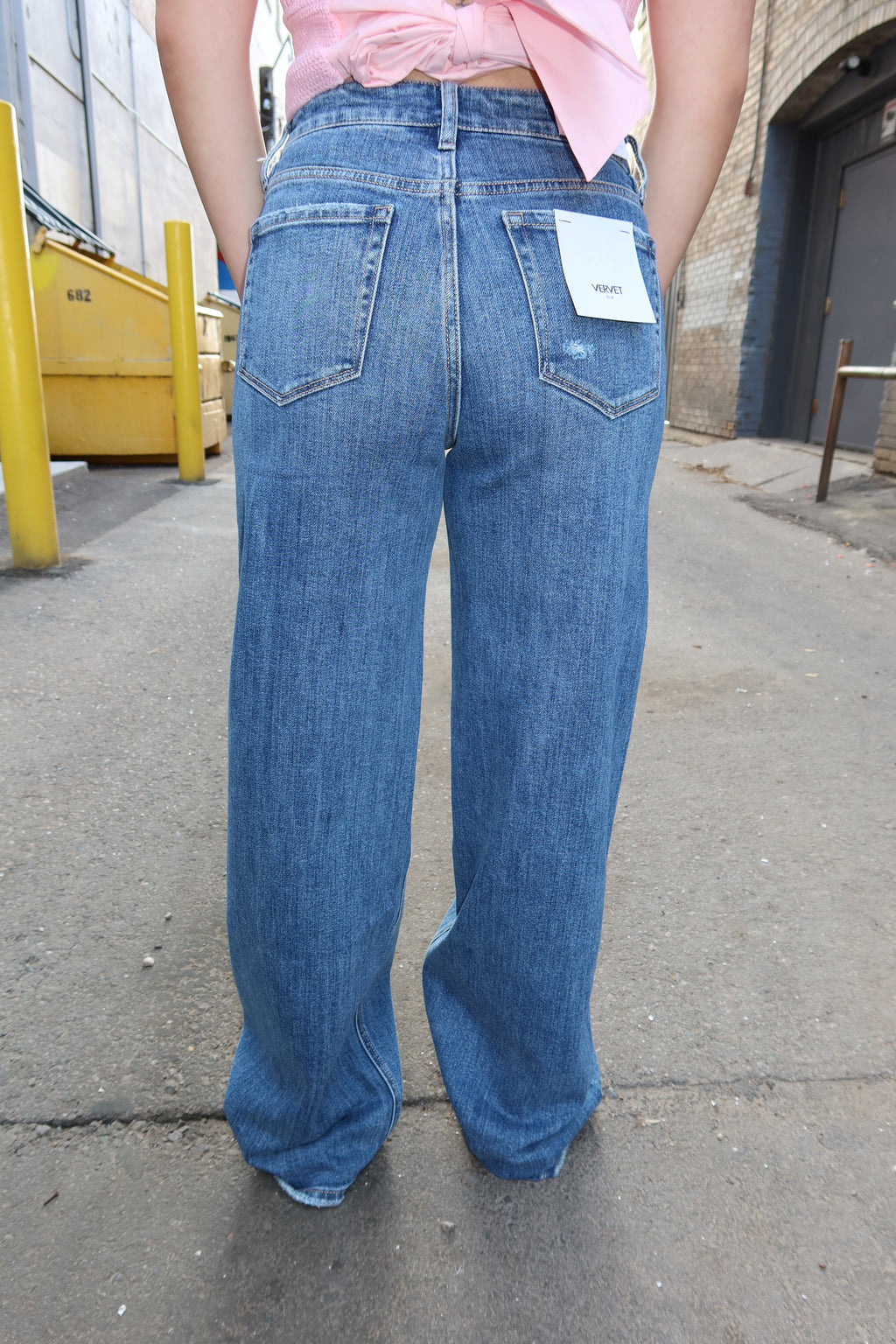 Vervet Olivia Blue Wide Leg Jeans