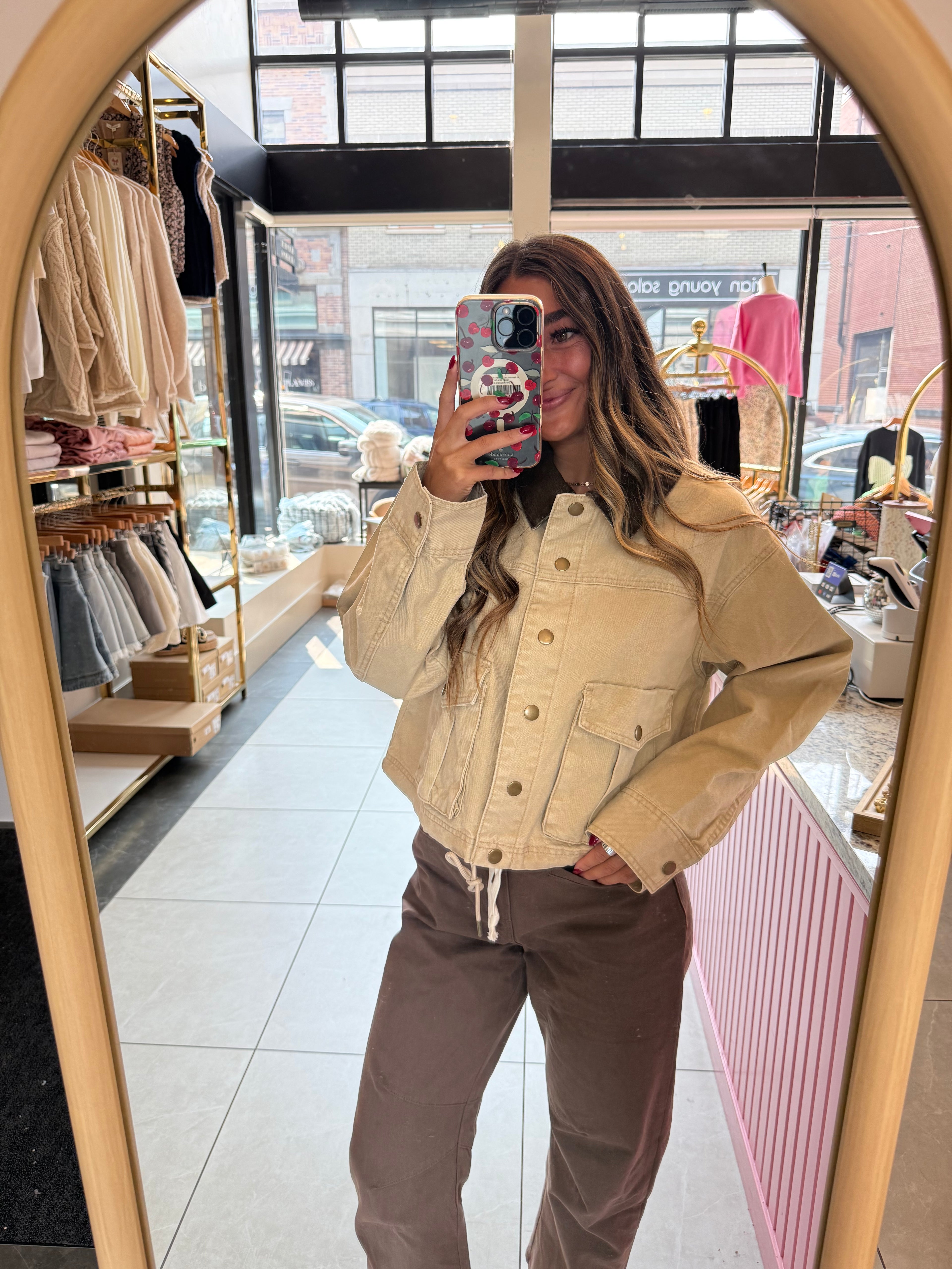 Mocha Edge Cropped Jacket