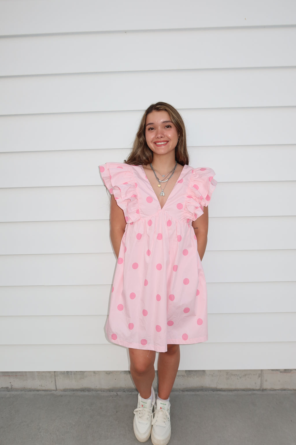 Pink Polka Dot Dress