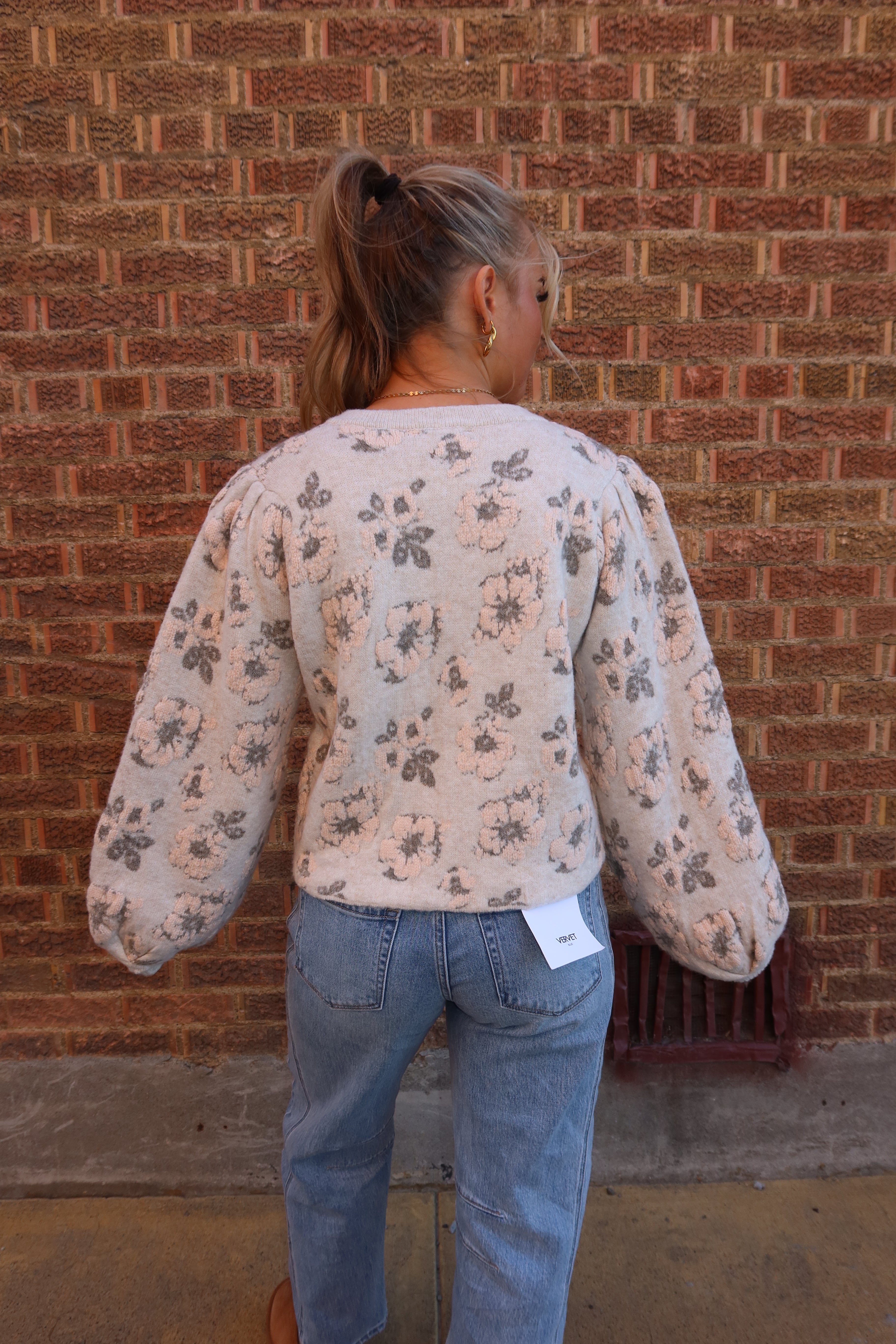 Frosted Petal Knit Sweater