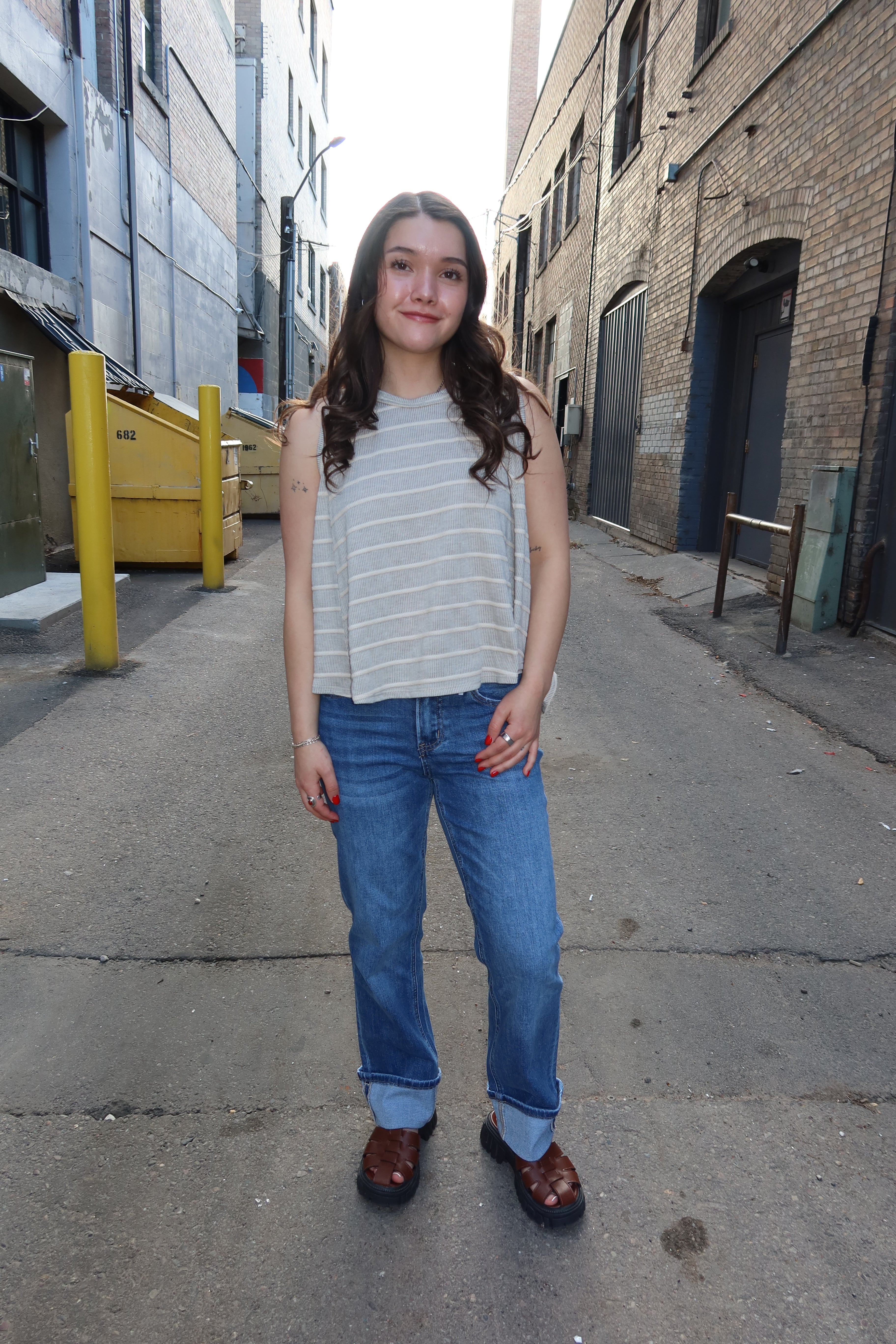 Sugar Blue Cuff Jean
