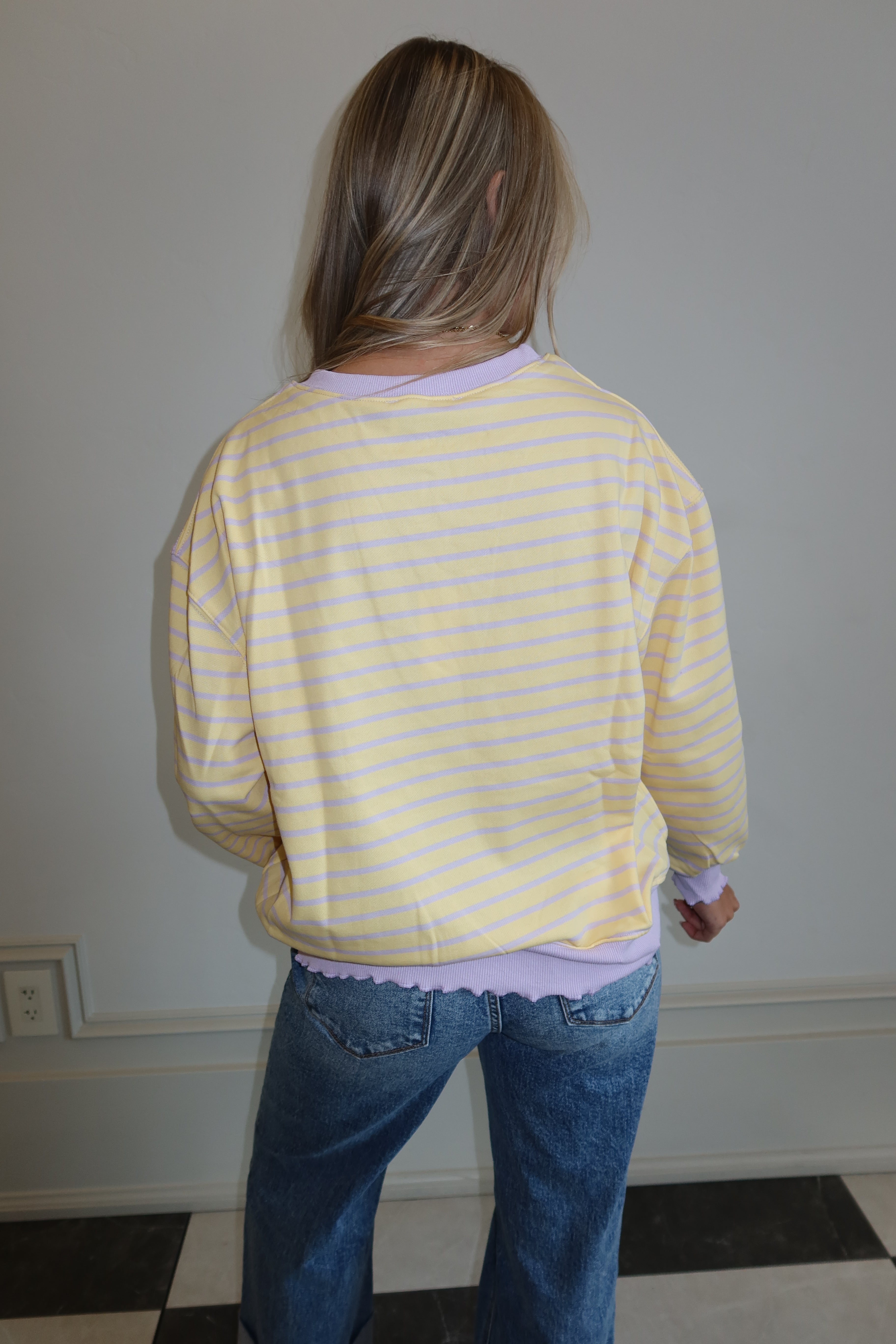Sunshine Stripe Lightweight Sweatshirt