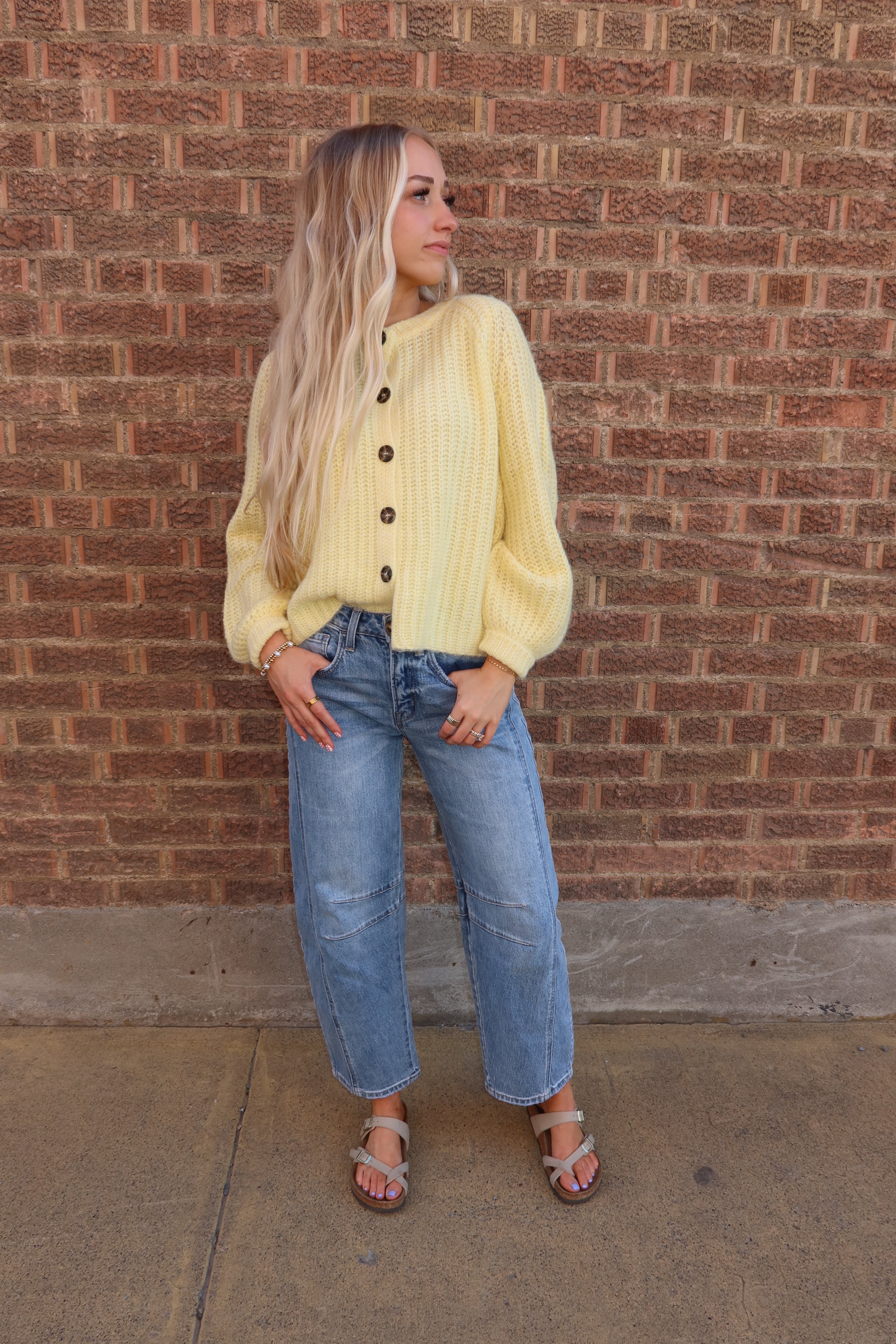 Indigo Barrel High-Rise Jeans