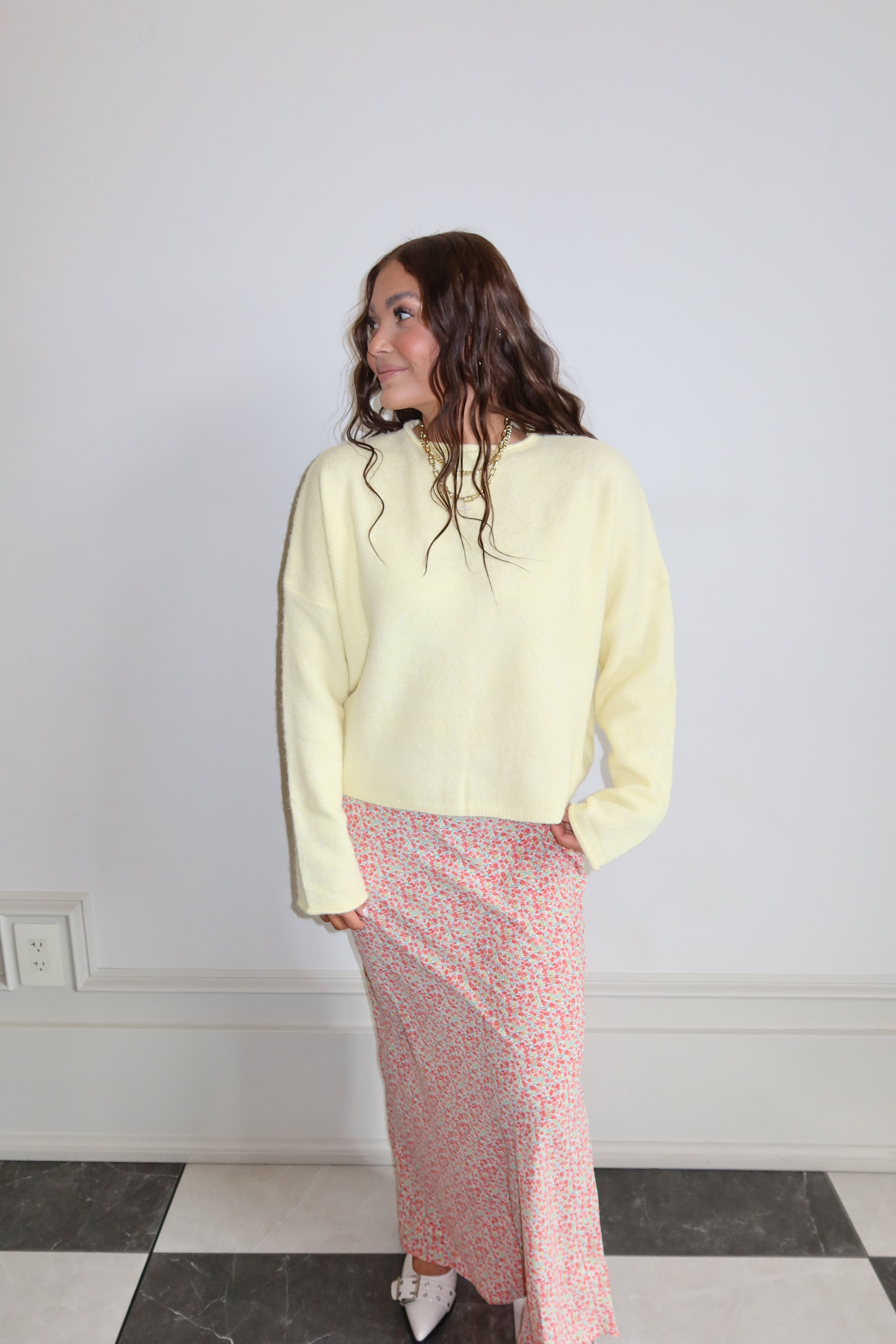 Spring Dusk Floral Skirt