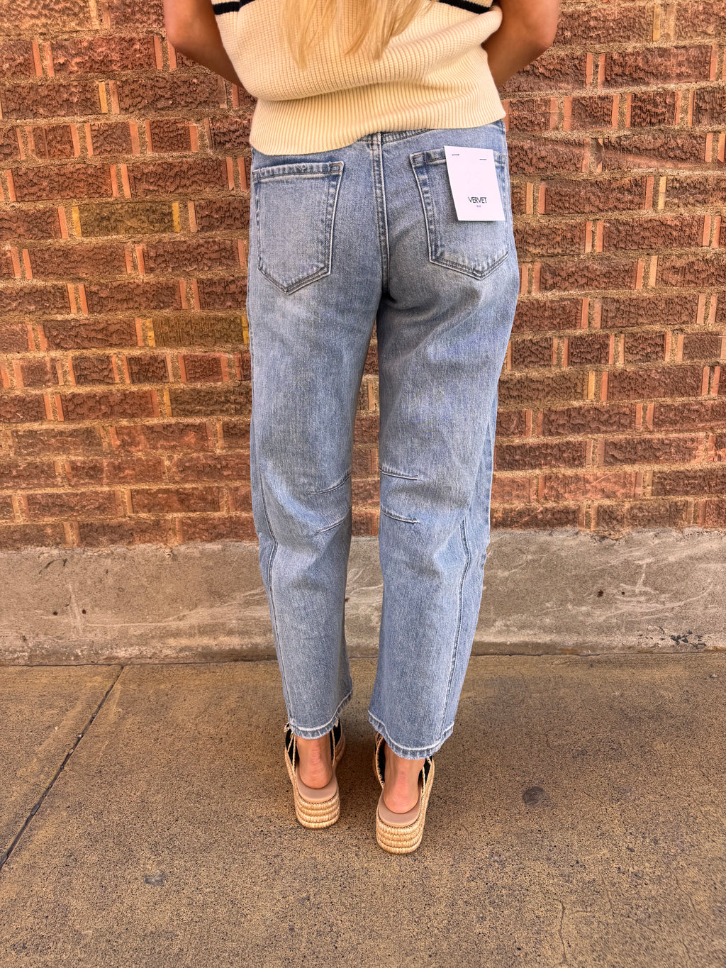 Indigo Barrel High-Rise Jeans