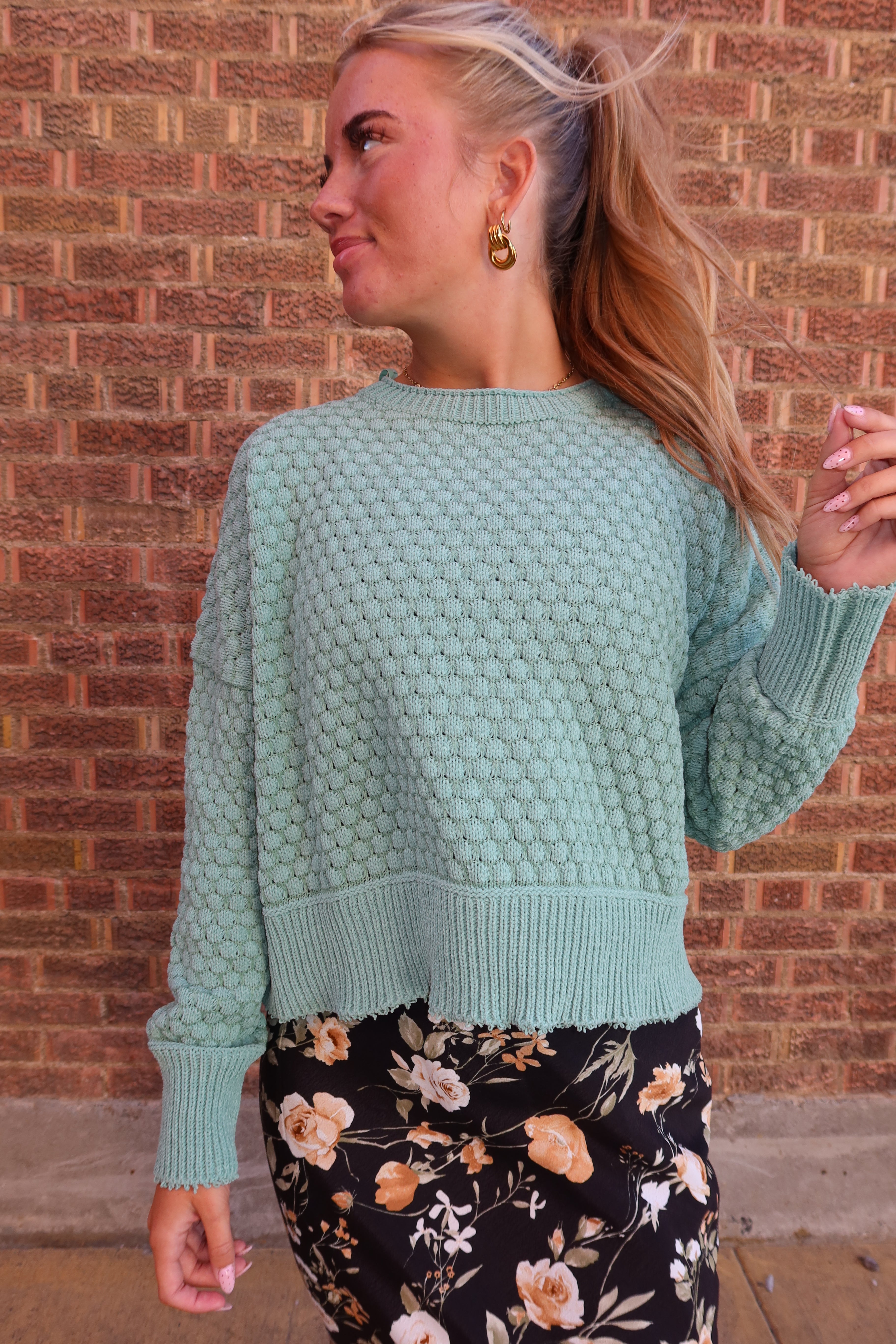 Seafoam Knit Sweater