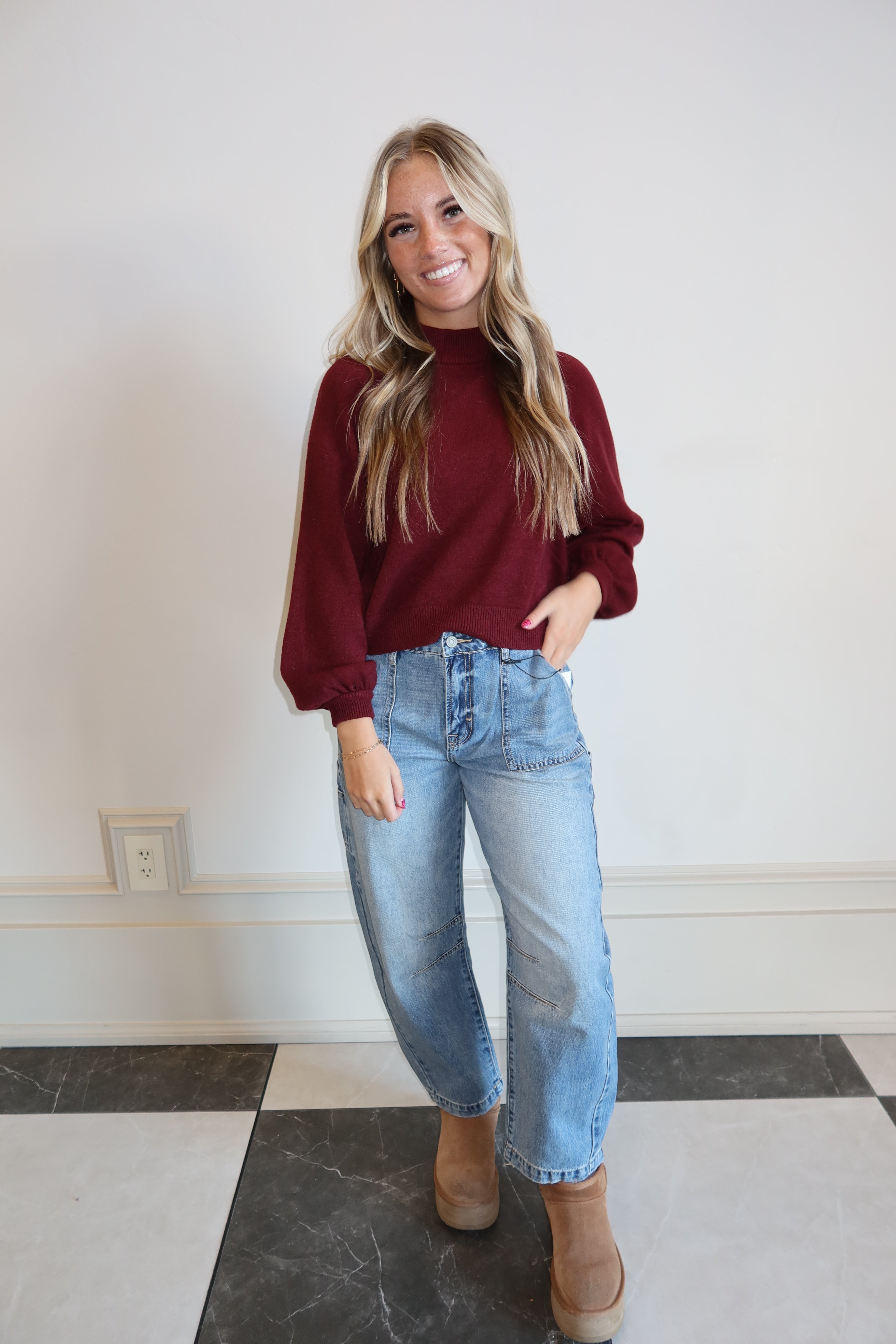 Luna Frame Barrel Jean