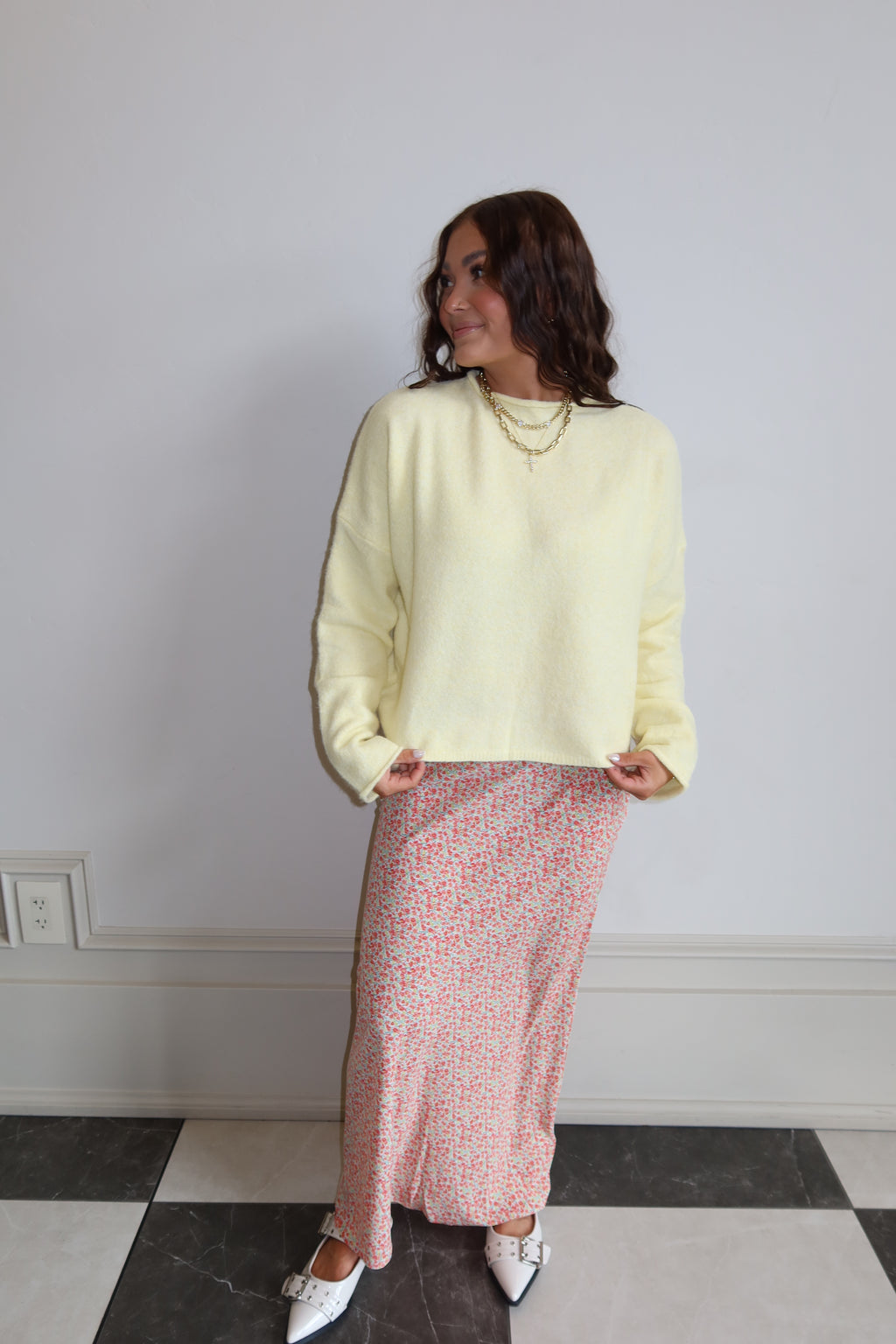 Spring Dusk Floral Skirt