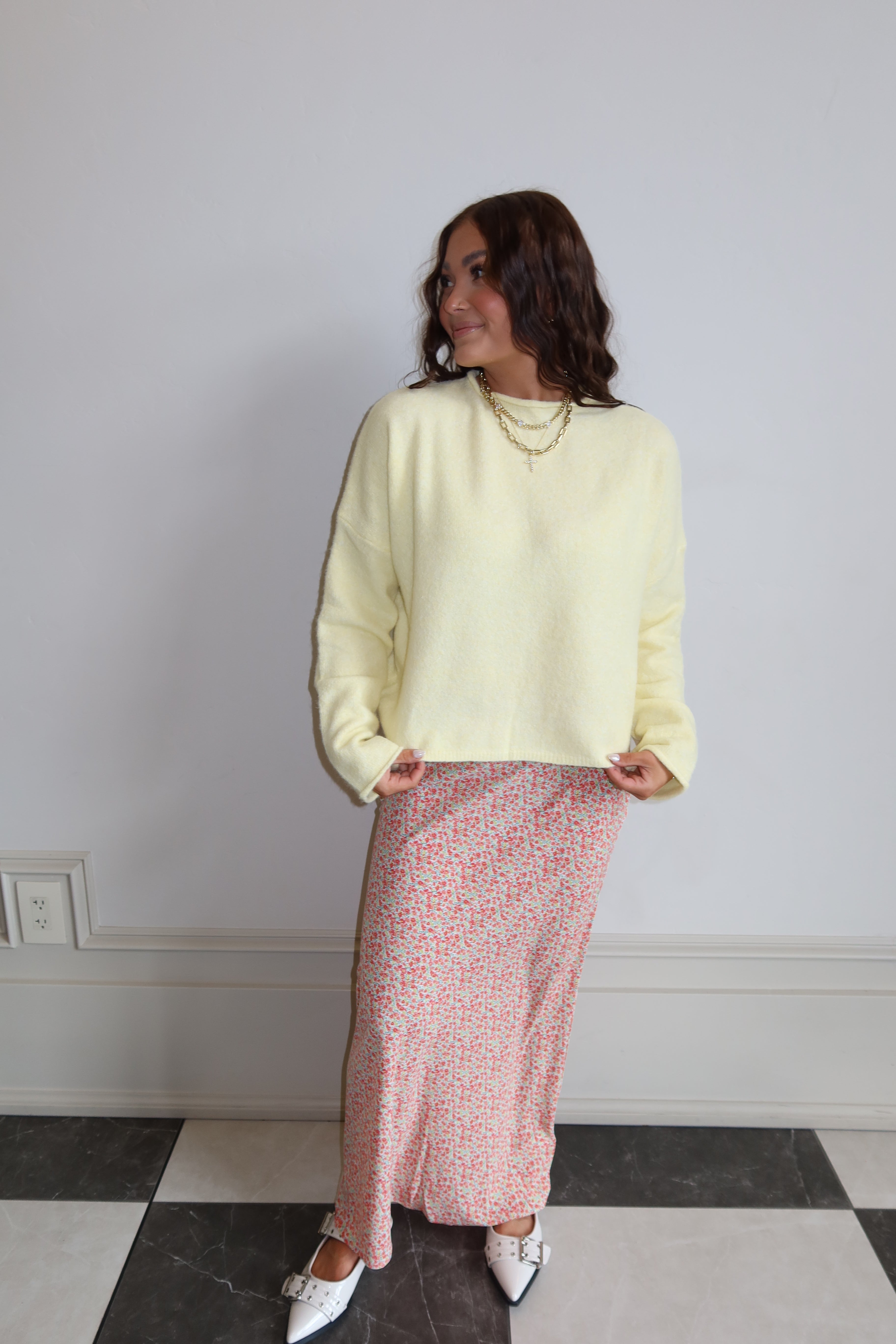 Spring Dusk Floral Skirt