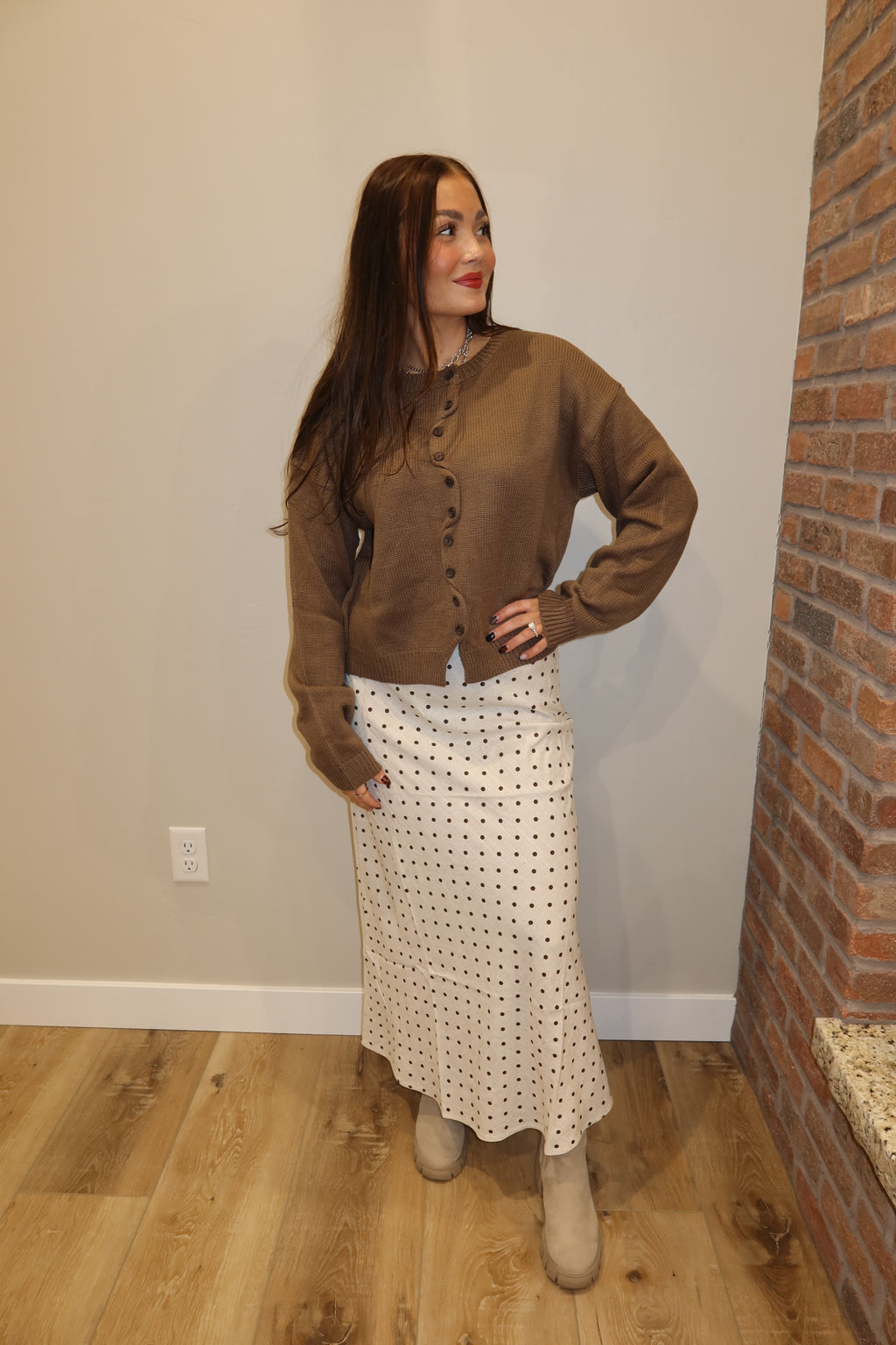 Espresso Button Up Sweater