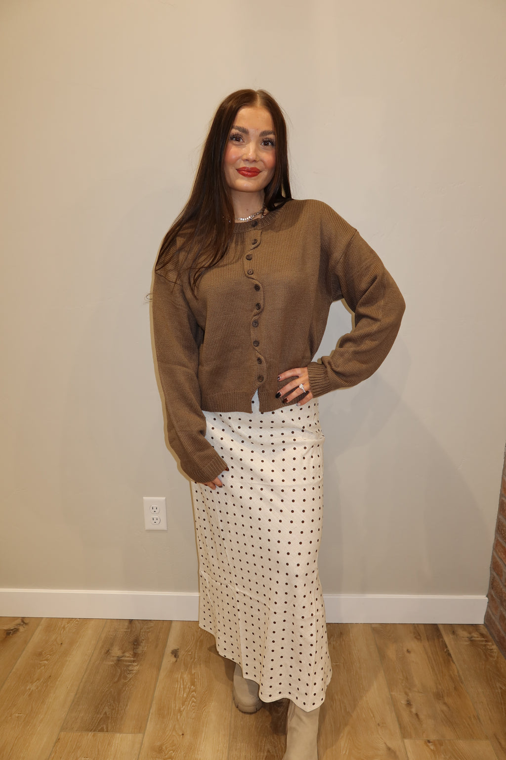 Espresso Button Up Sweater