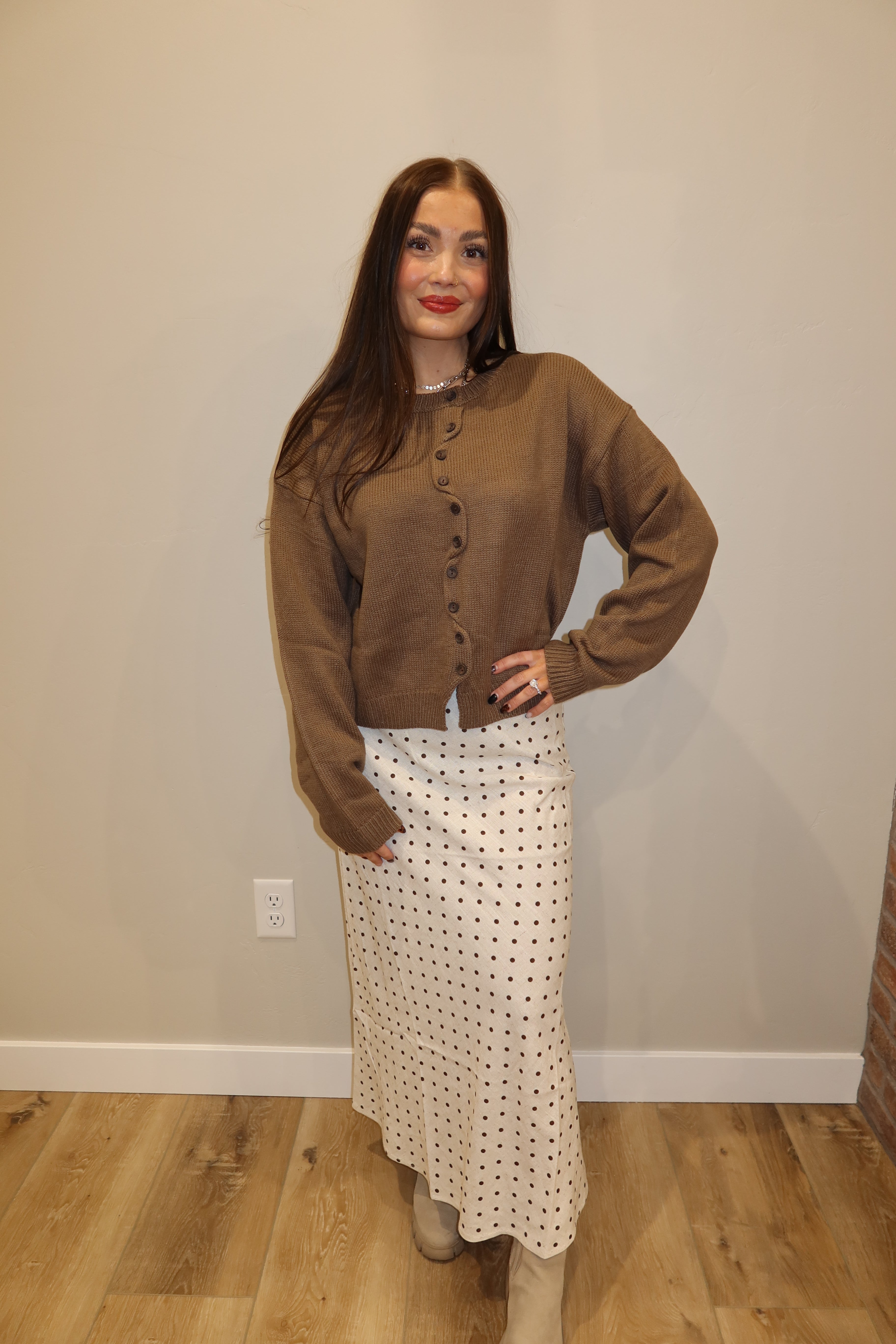 Espresso Button Up Sweater