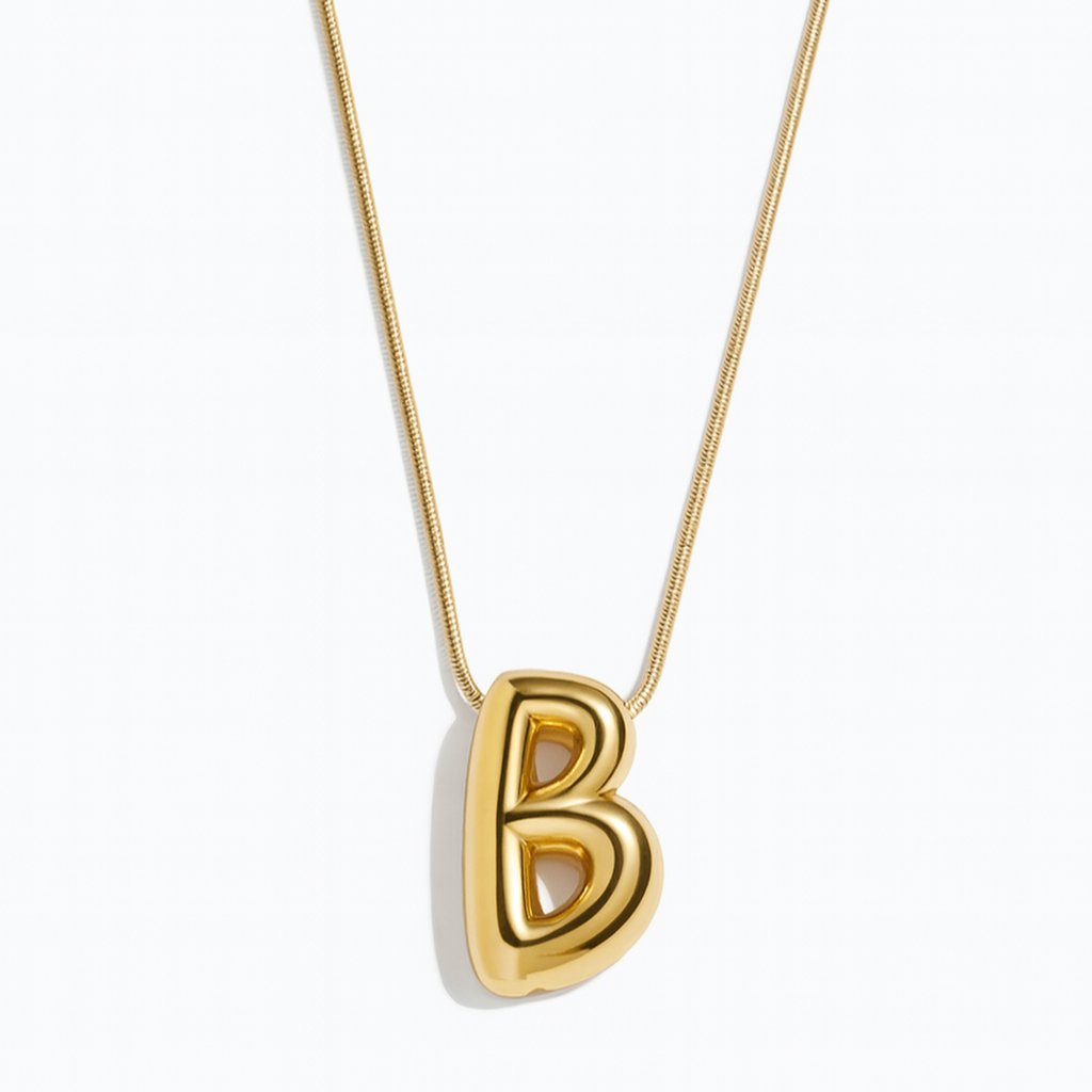 Bubble Initial Necklace