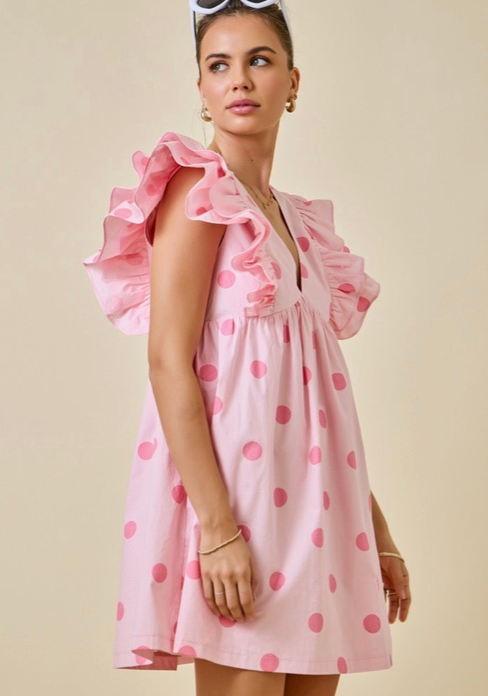 Pink Polka Dot Dress