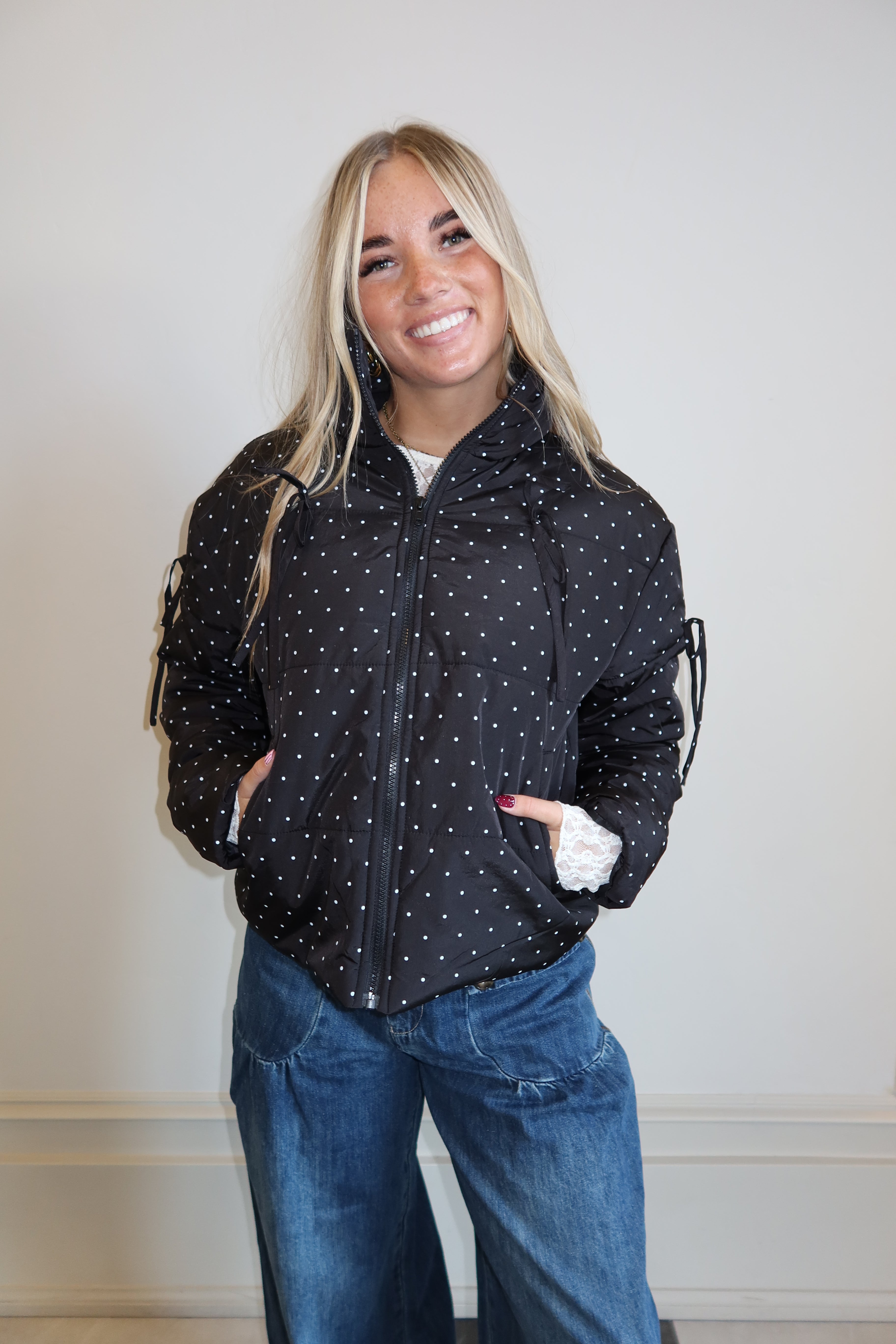 Noir Dot Classic Coat