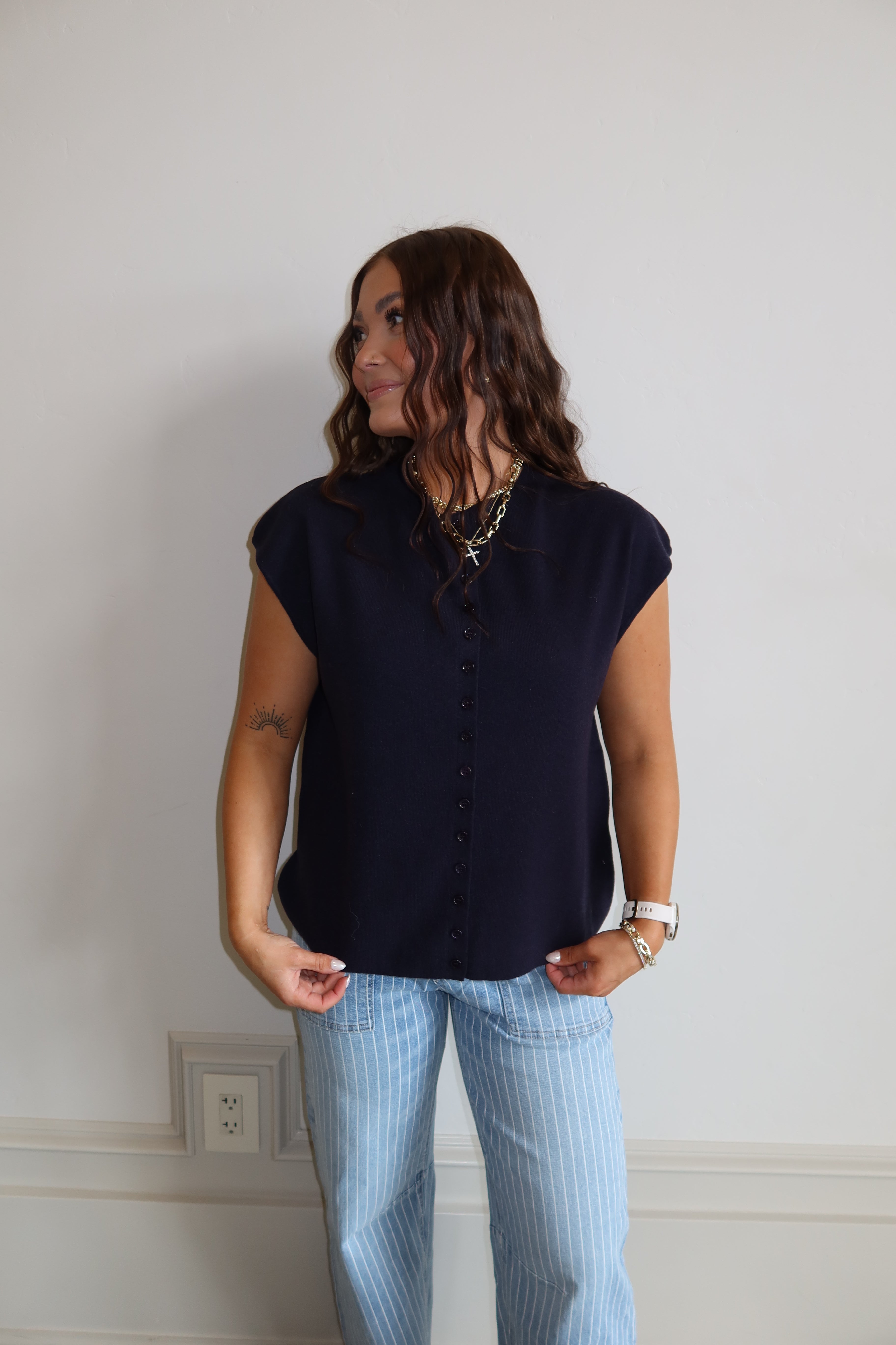 Harbor Line Knit Top