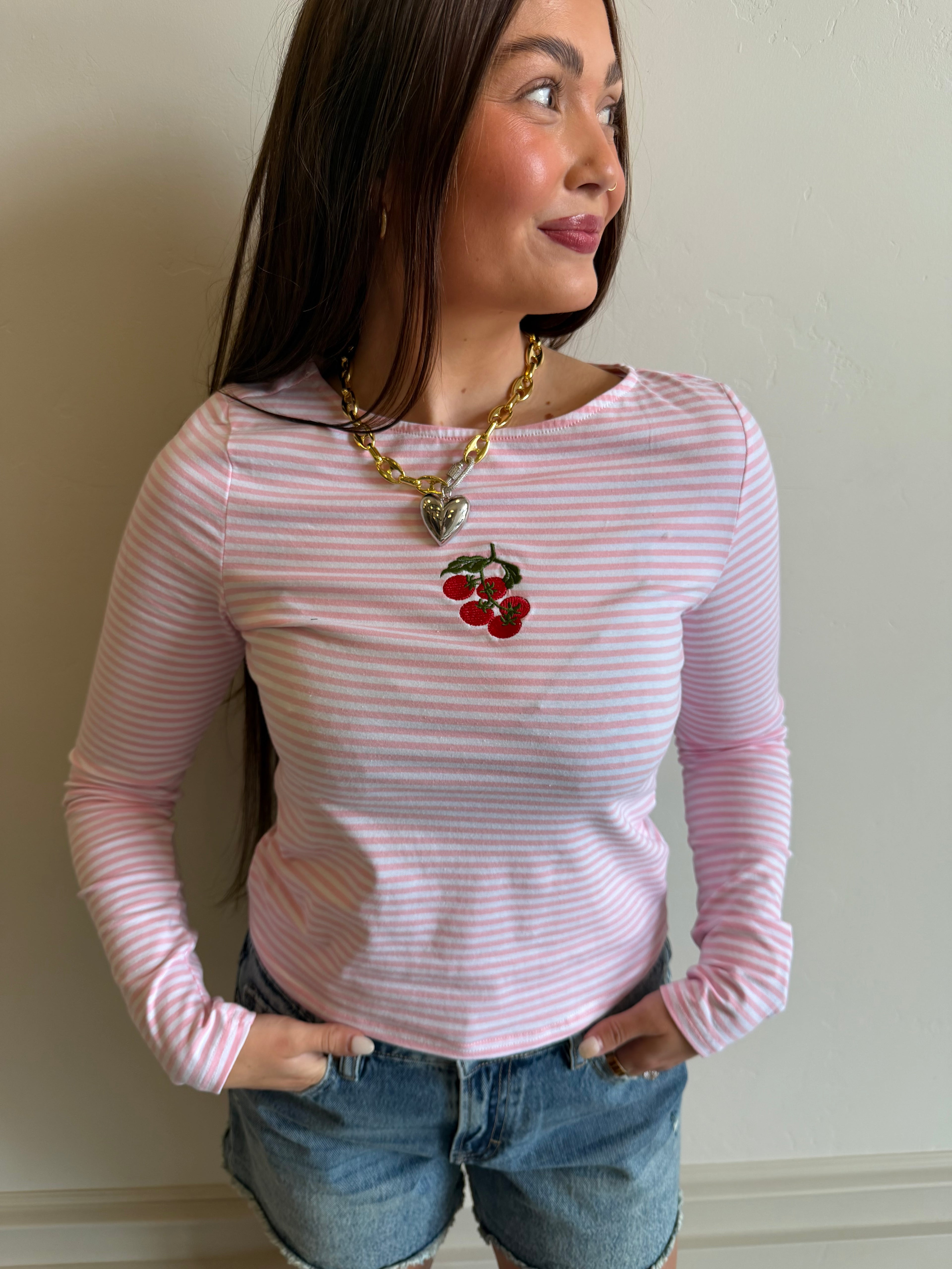 Sweetheart Stripe Top
