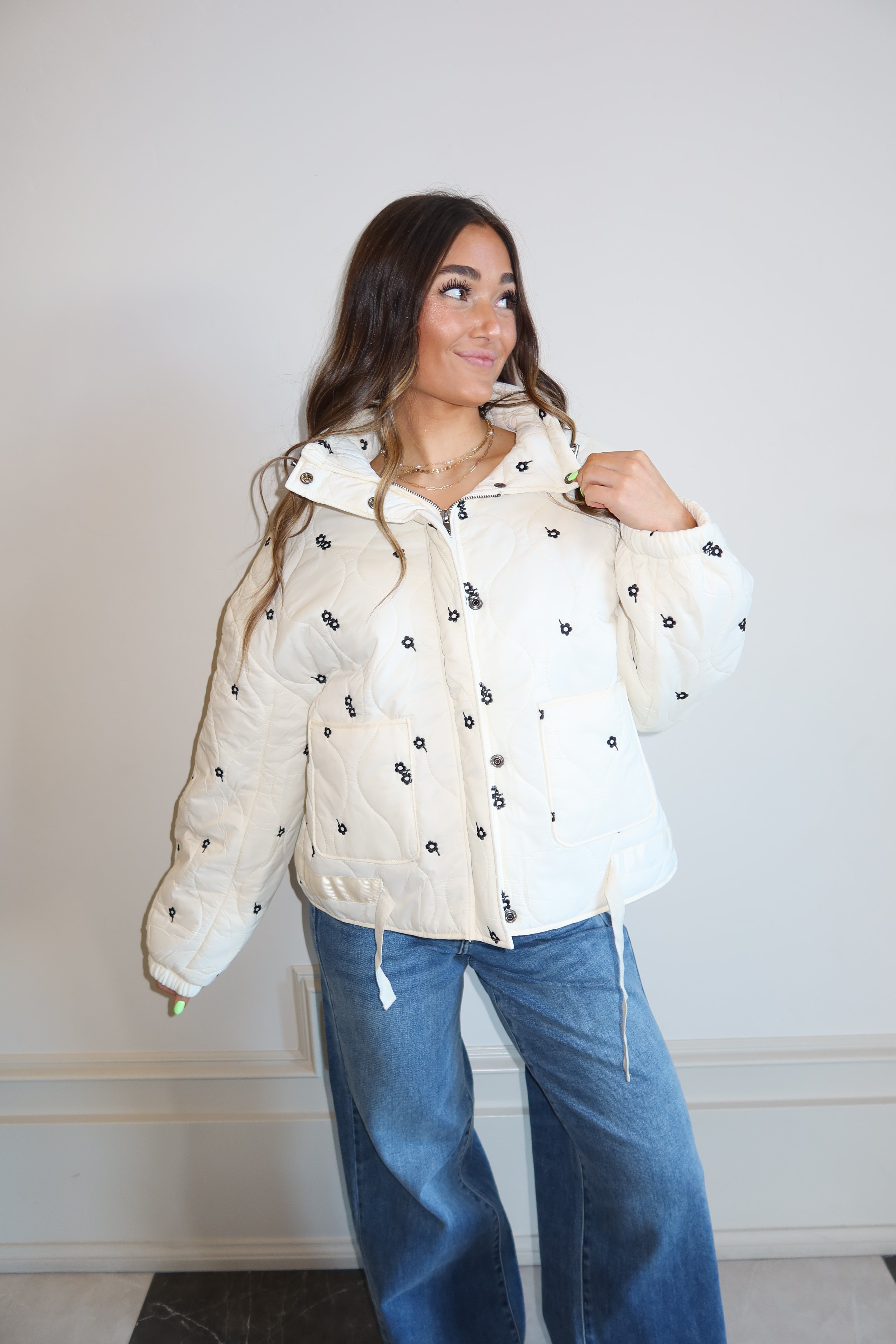 Ivory Bloom Jacket