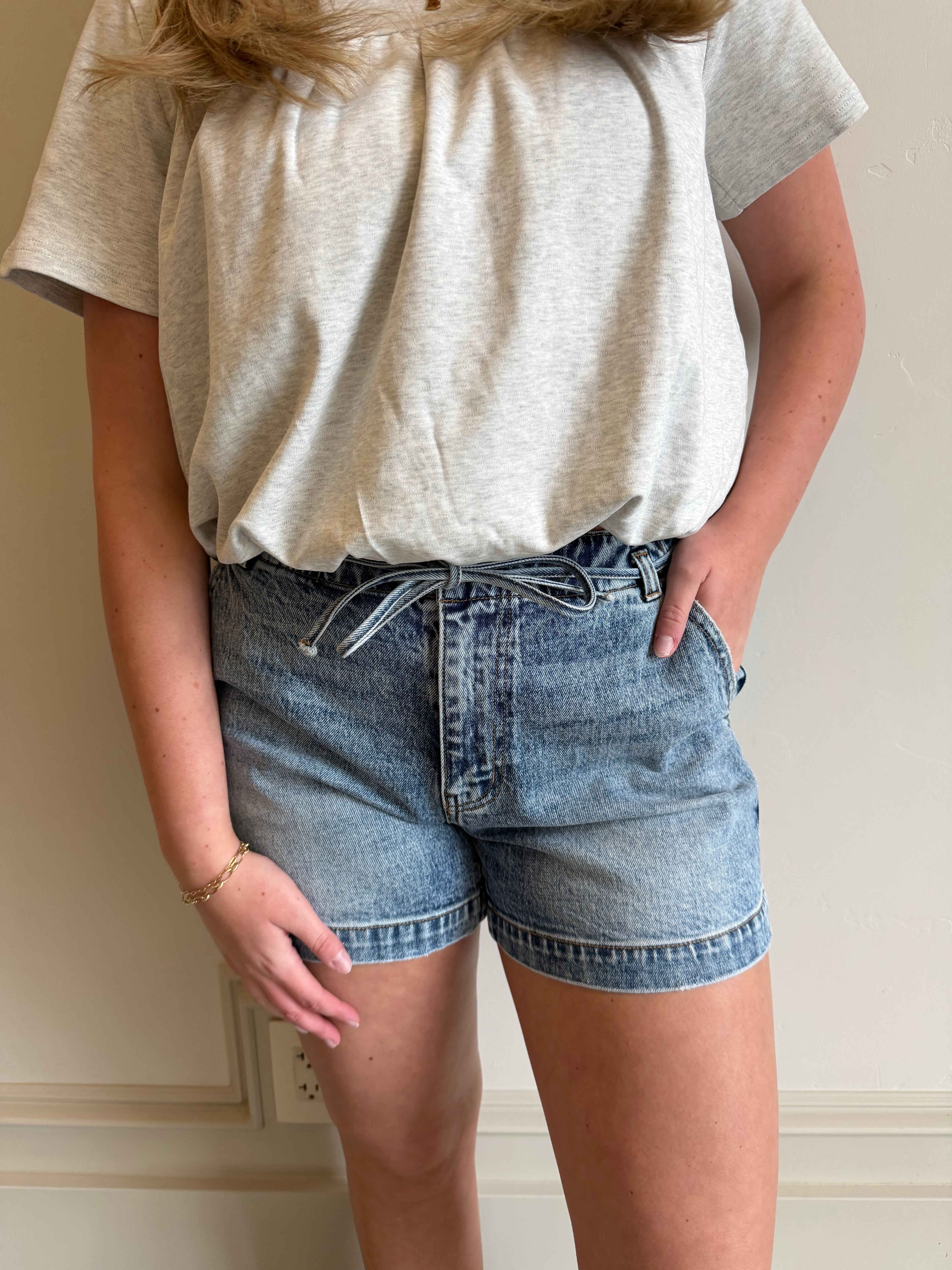 Harbor Tie Denim Shorts