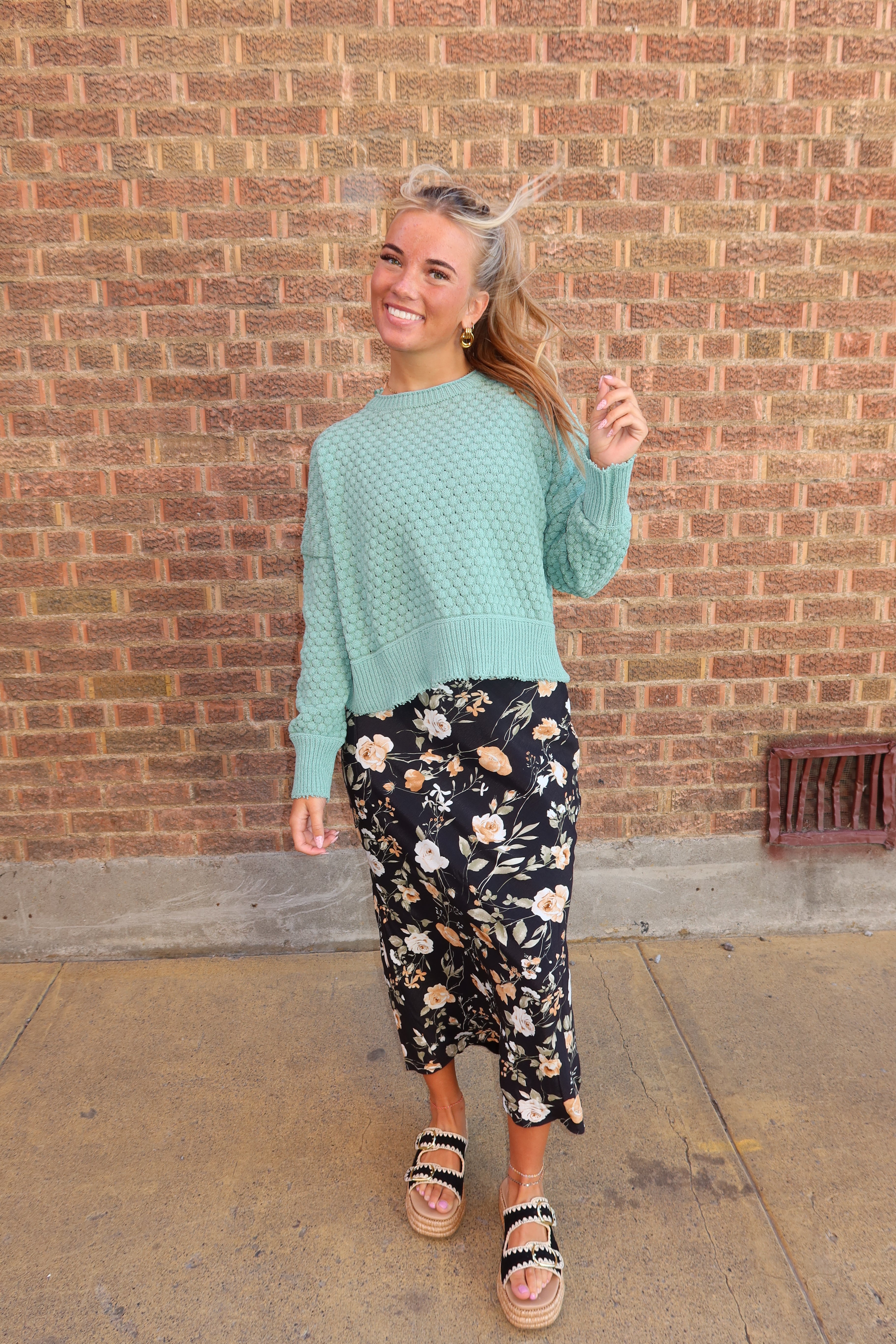 Seafoam Knit Sweater