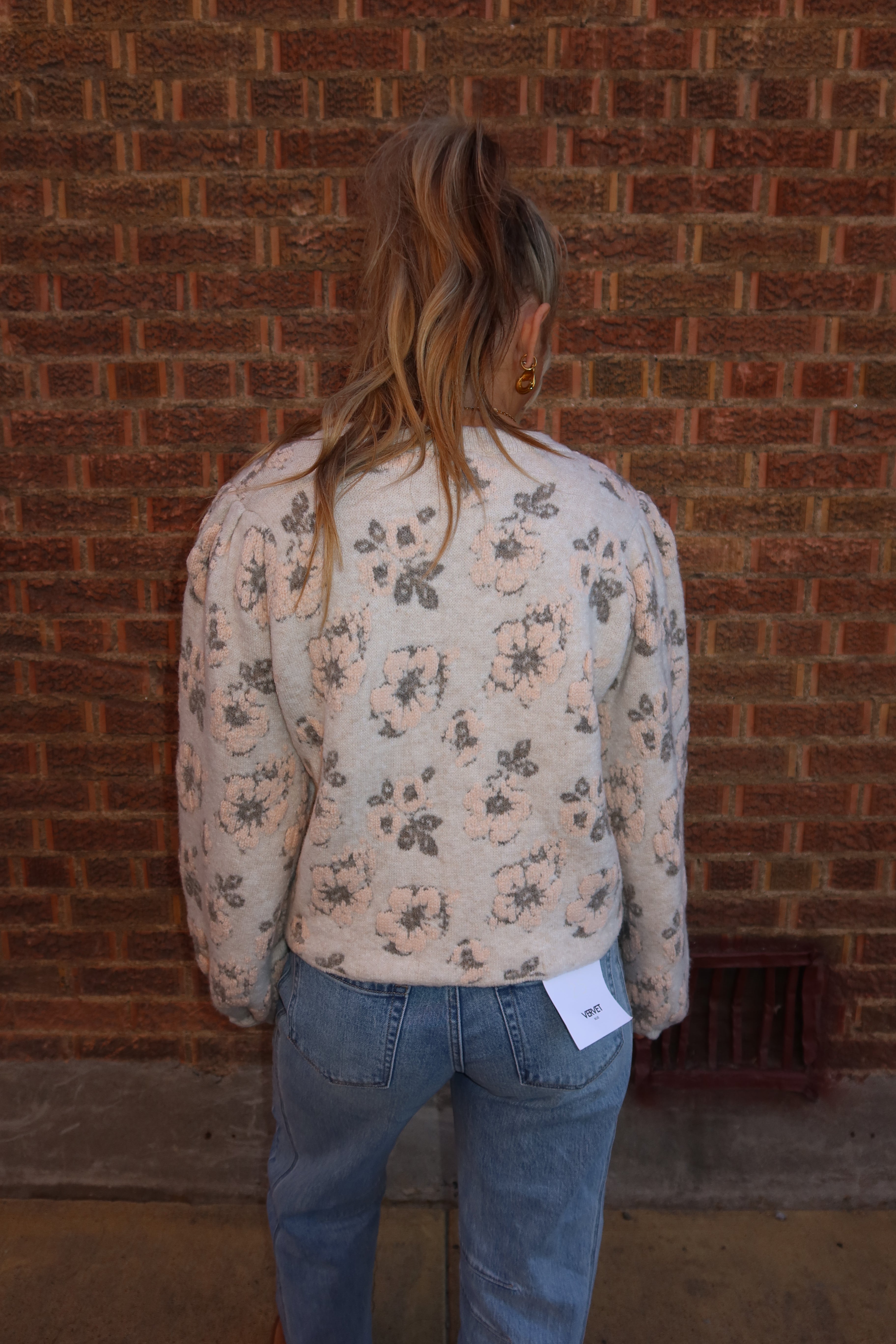 Frosted Petal Knit Sweater