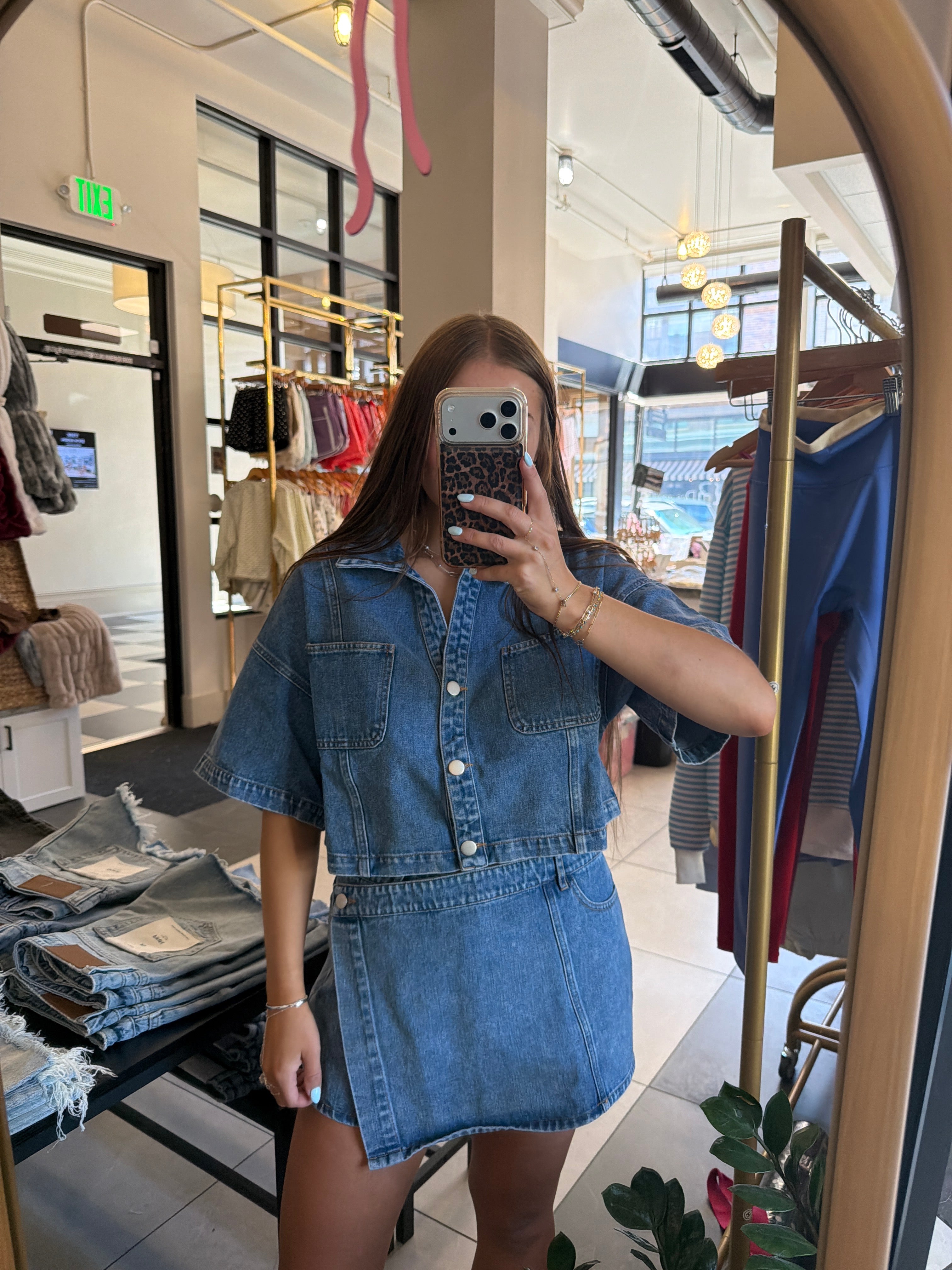 Denim Wrap Set