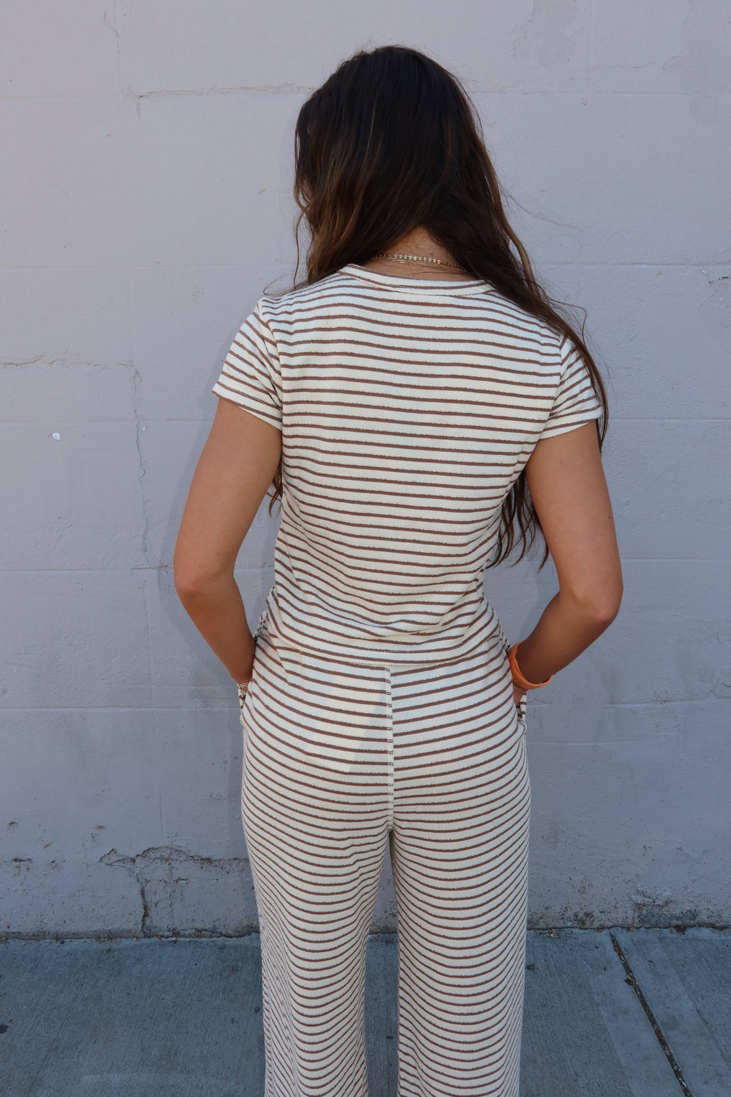 Cozy Cream & Cocoa Stripe Top