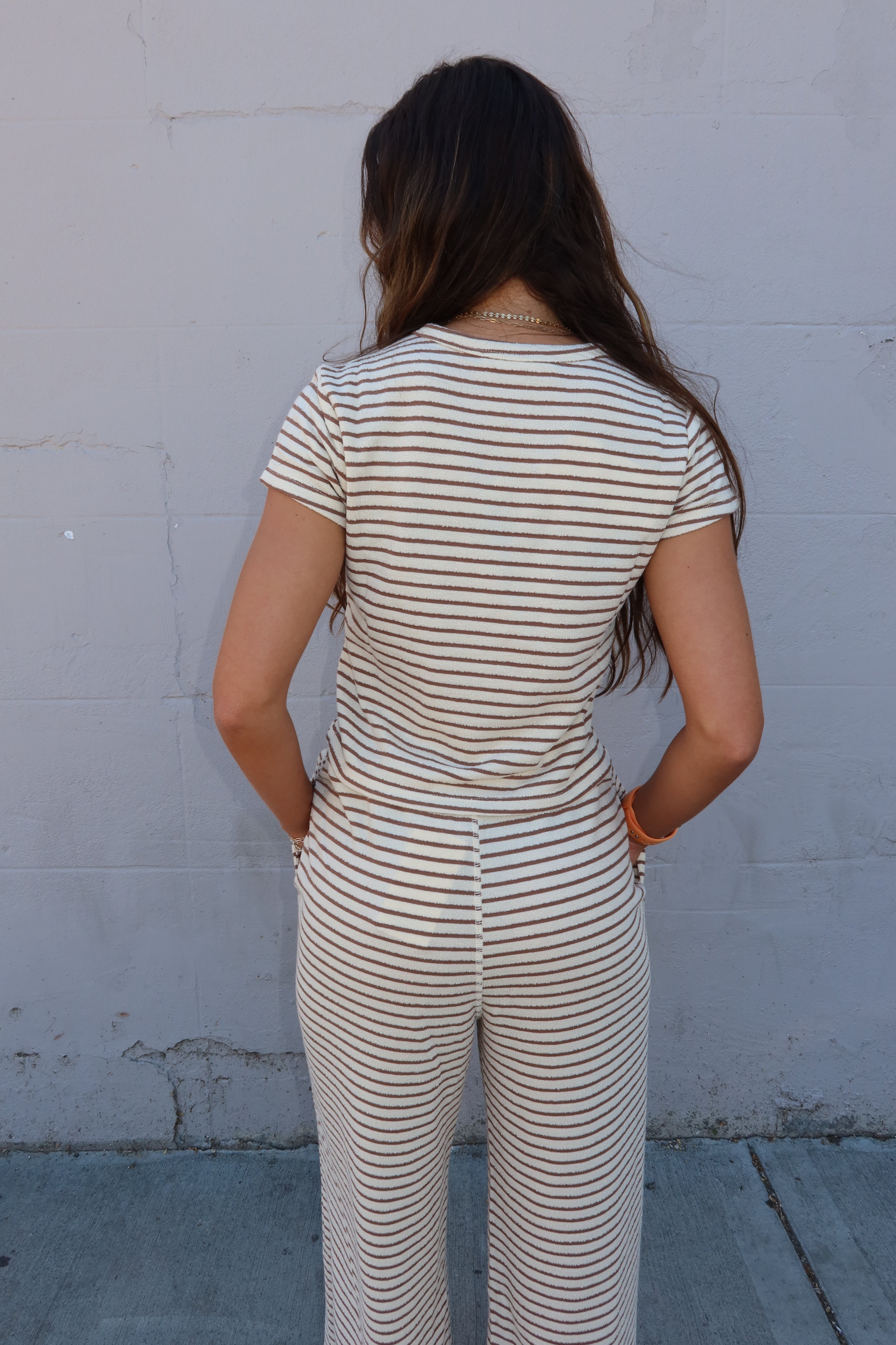 Cozy Cream & Cocoa Stripe Top