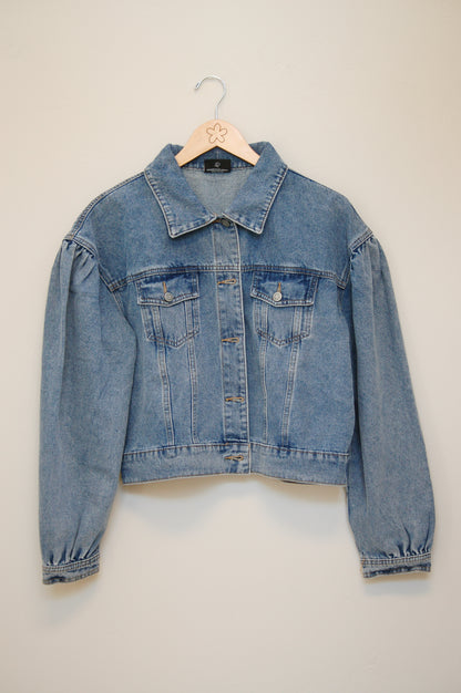 Puff Sleeves Denim Jacket