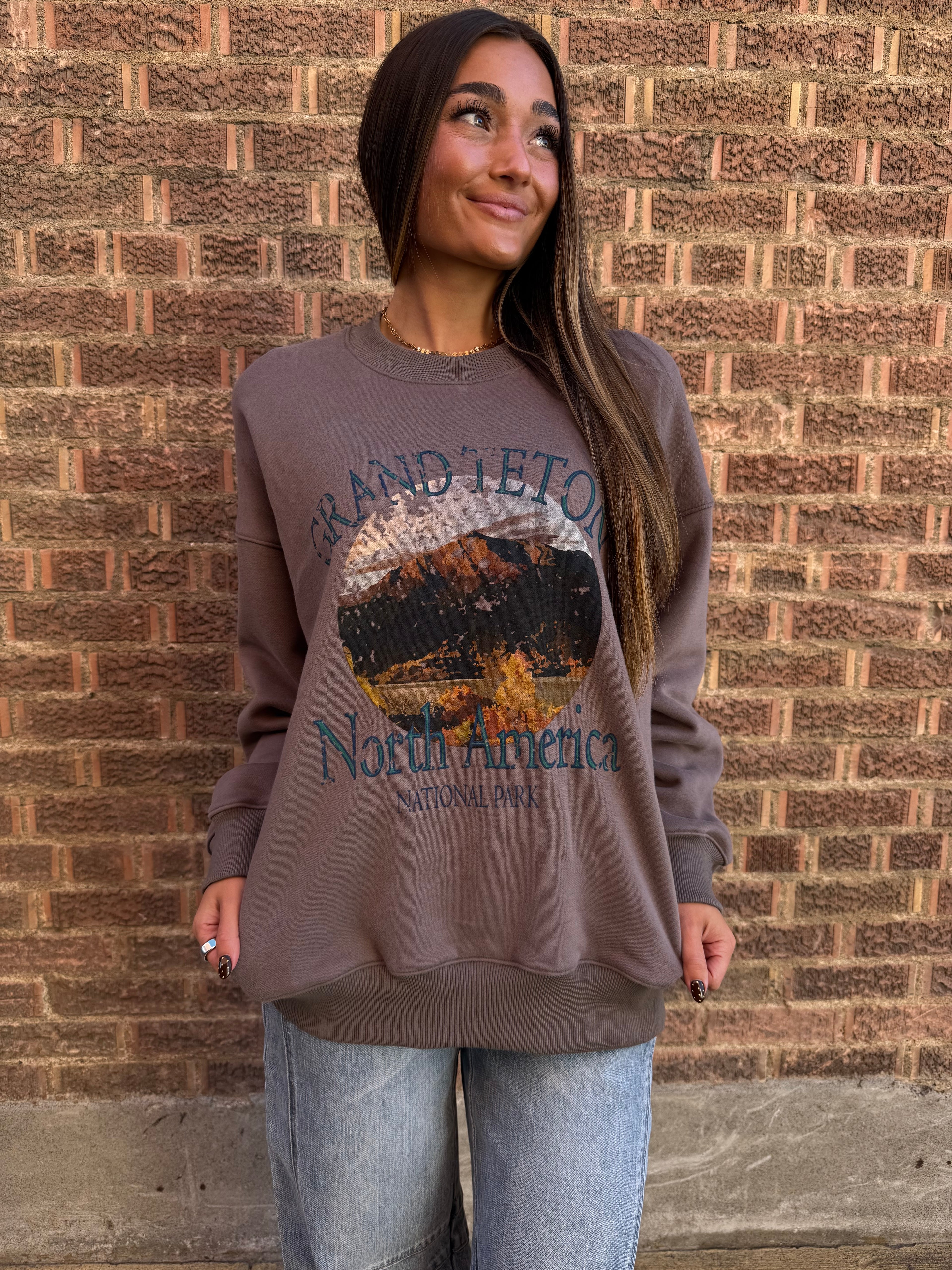 Grand Teton Charcoal Sweatshirt