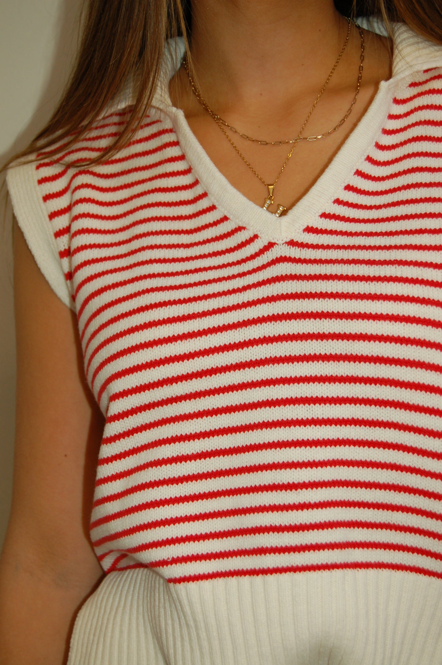 Scarlet Striped Knit Sweater