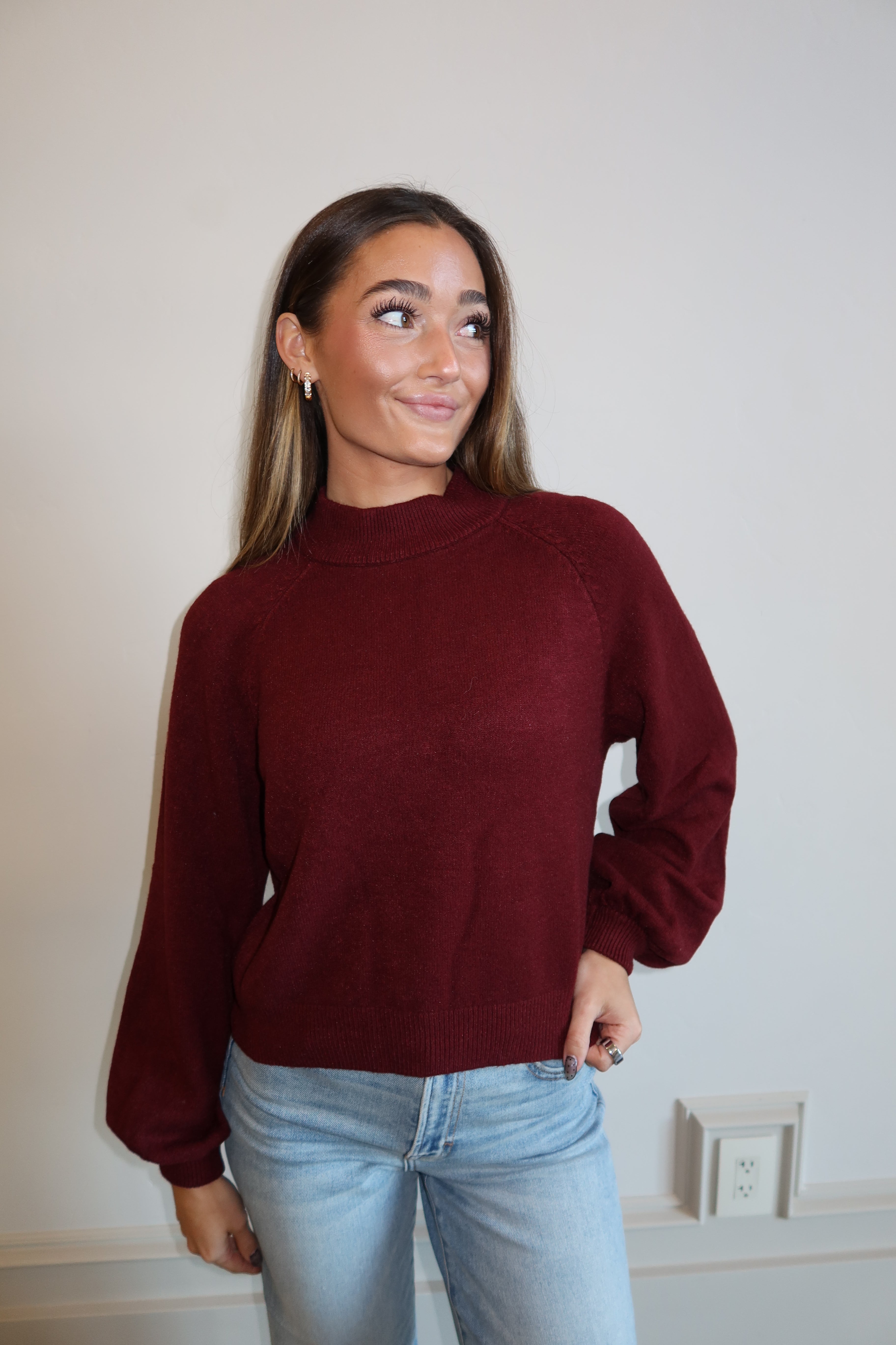 Velvet Wine Sweater