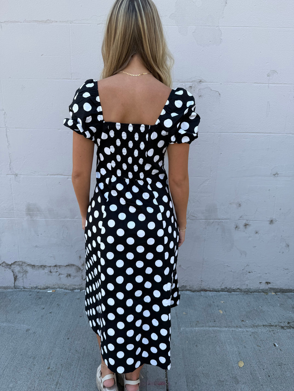 Midnight Dots Midi Dress
