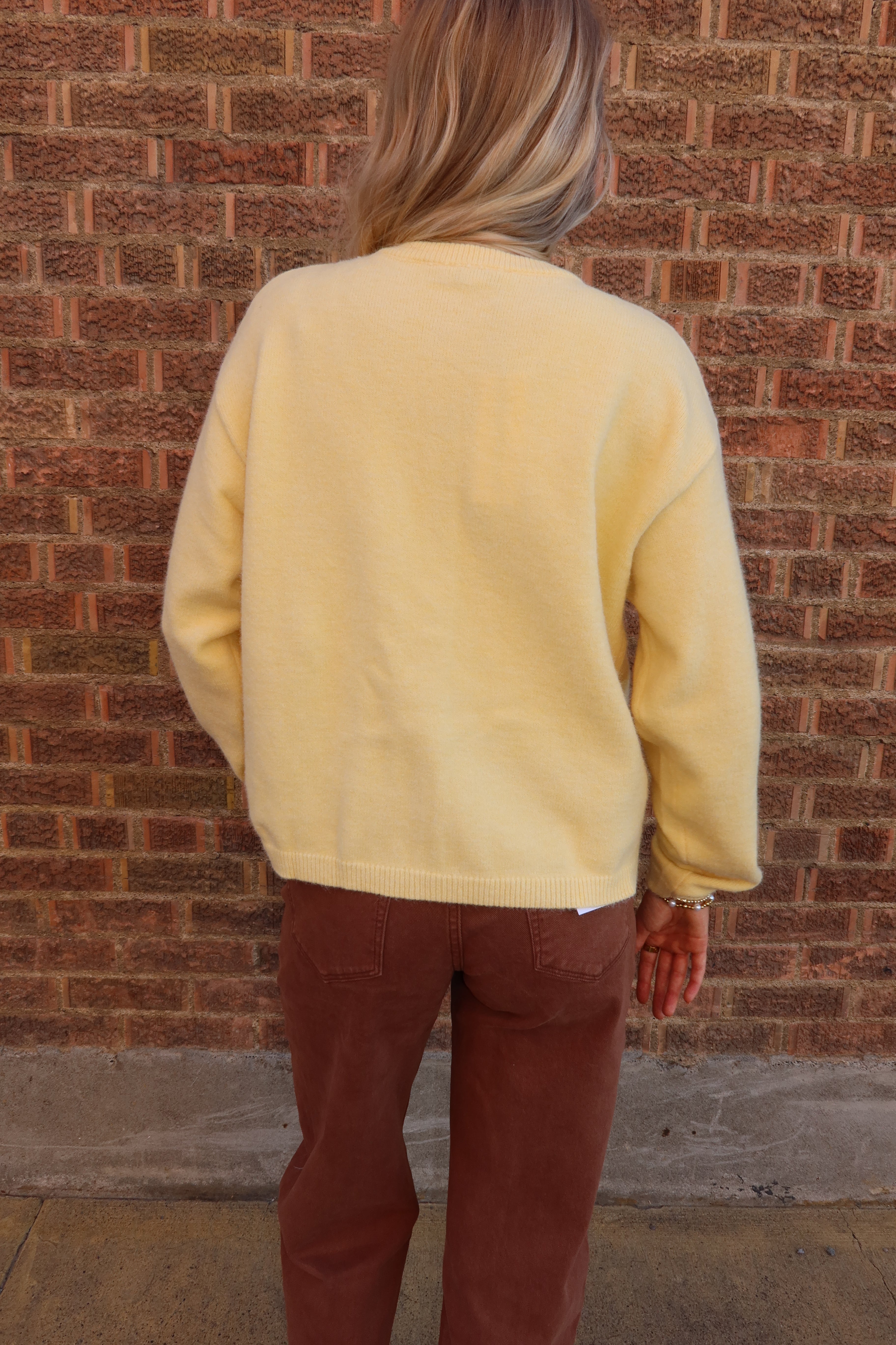 Golden Glow Button Sweater