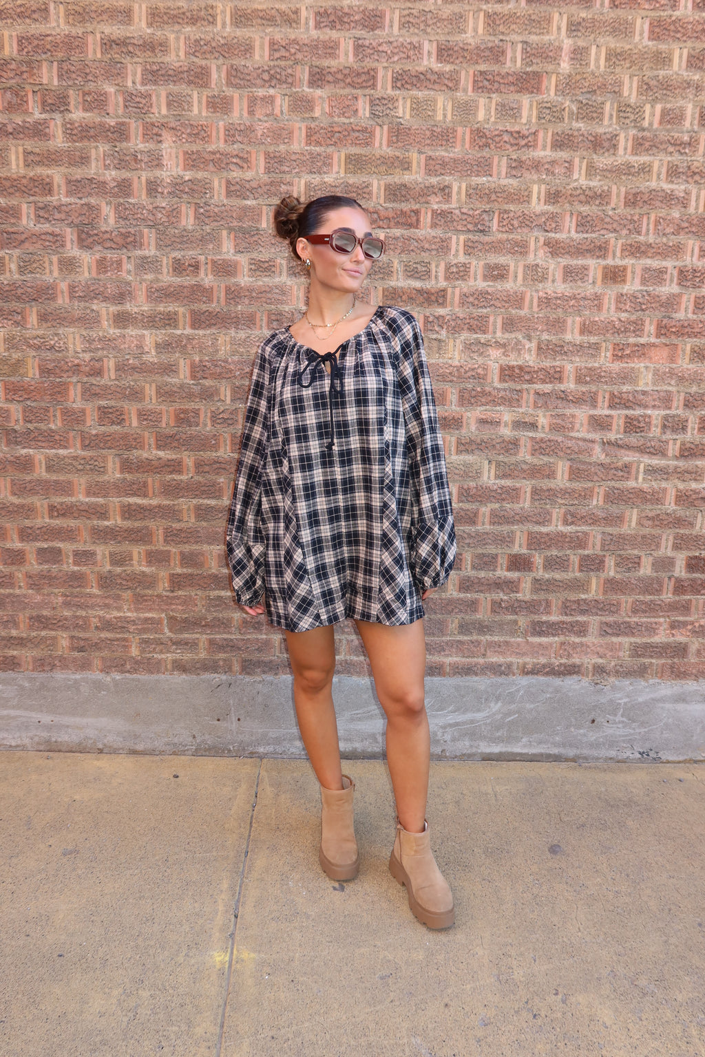 Brooklyn Plaid Romper