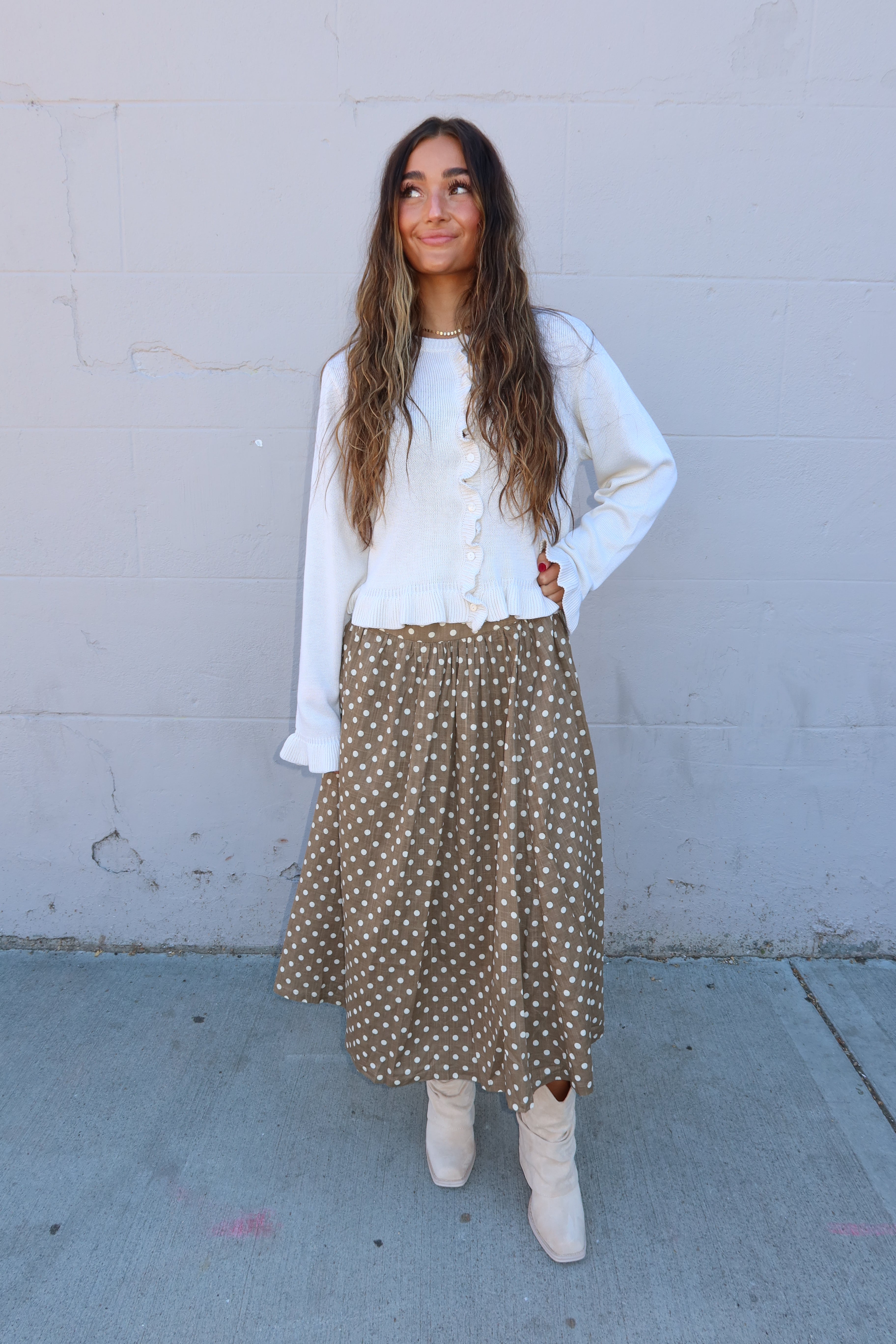 Whimsy Ruffle Knit Cardigan